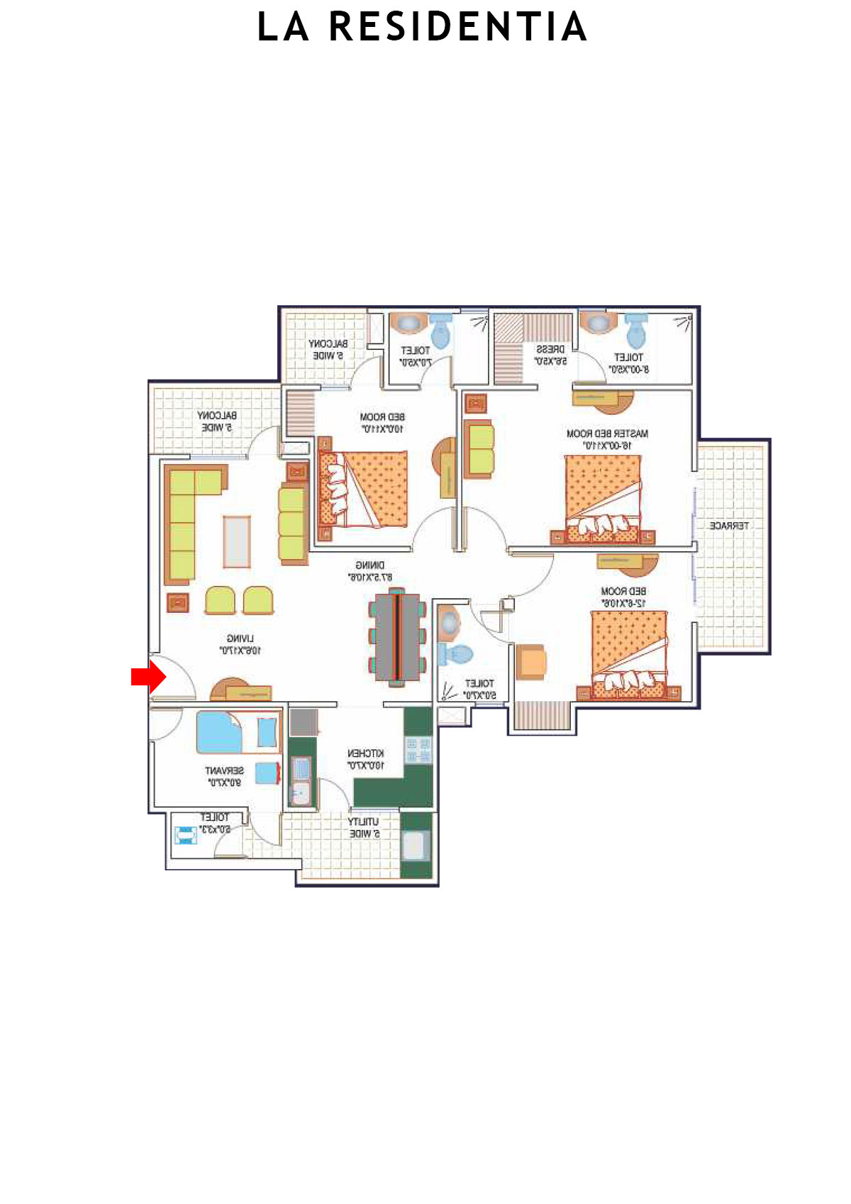 La Residentia Tower 23 Unit 3 Floor Plan