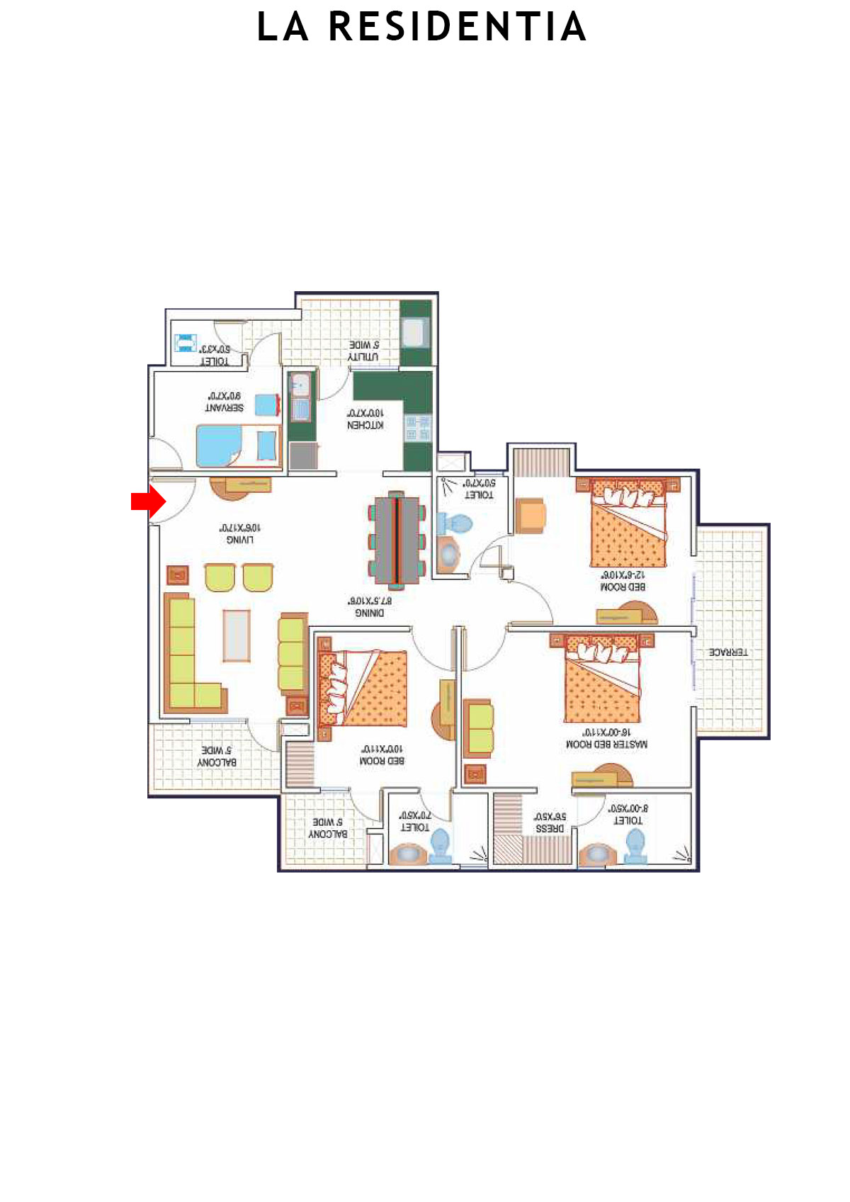 La Residentia Tower 23 Unit 4 Floor Plan