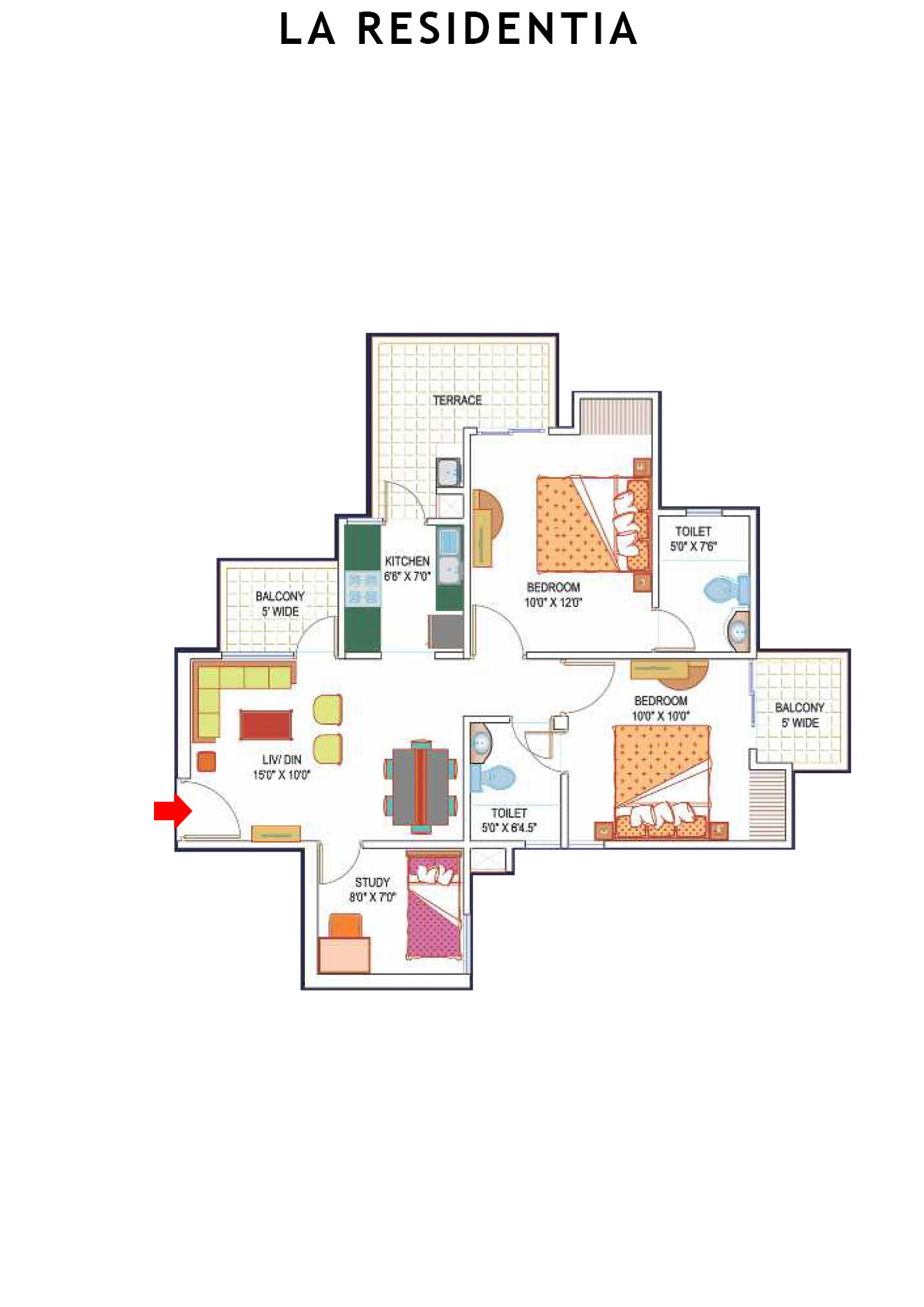 La Residentia Tower 24 Unit 1 Floor Plan