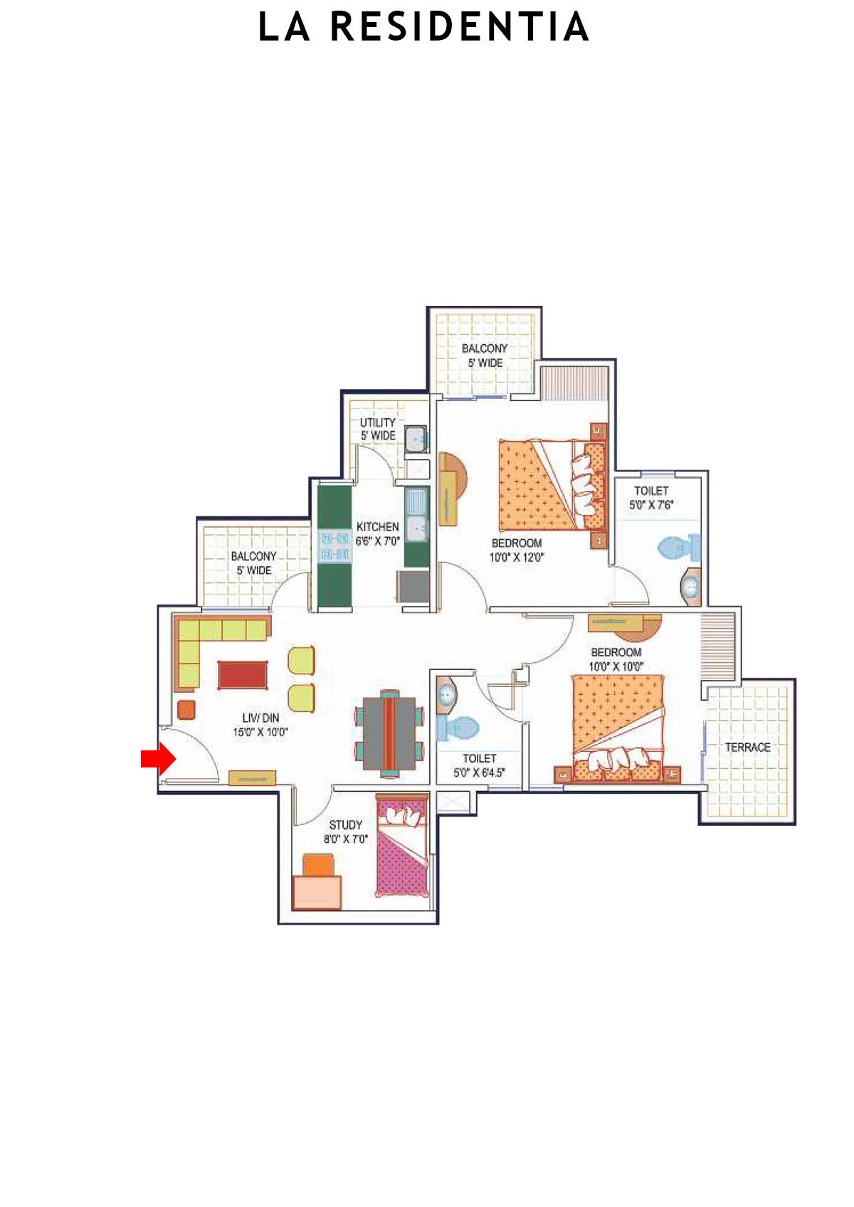 La Residentia Tower 24 Unit 1 Floor Plan