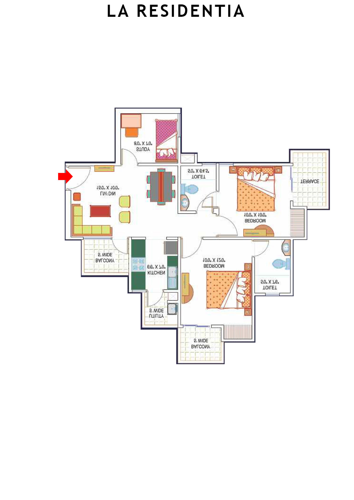 La Residentia Tower 24 Unit 2 Floor Plan