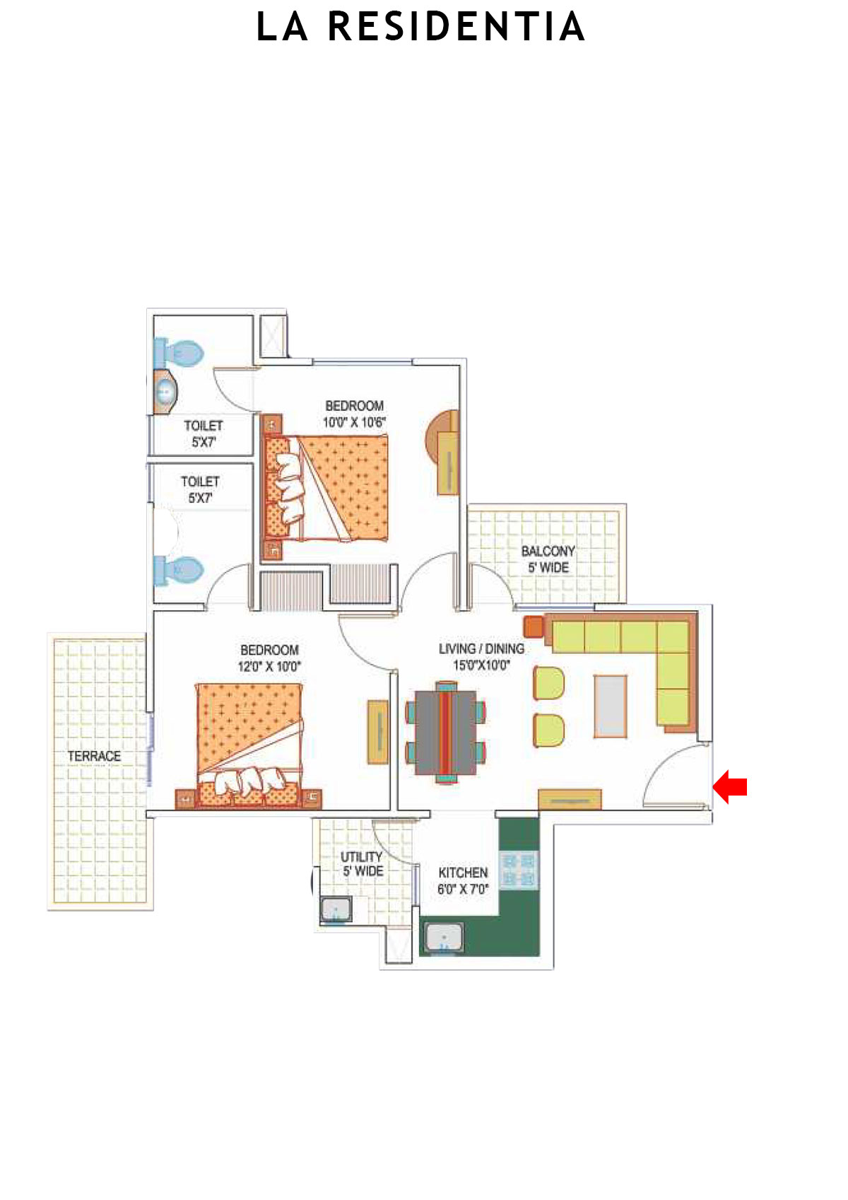 La Residentia Tower 24 Unit 3 Floor Plan