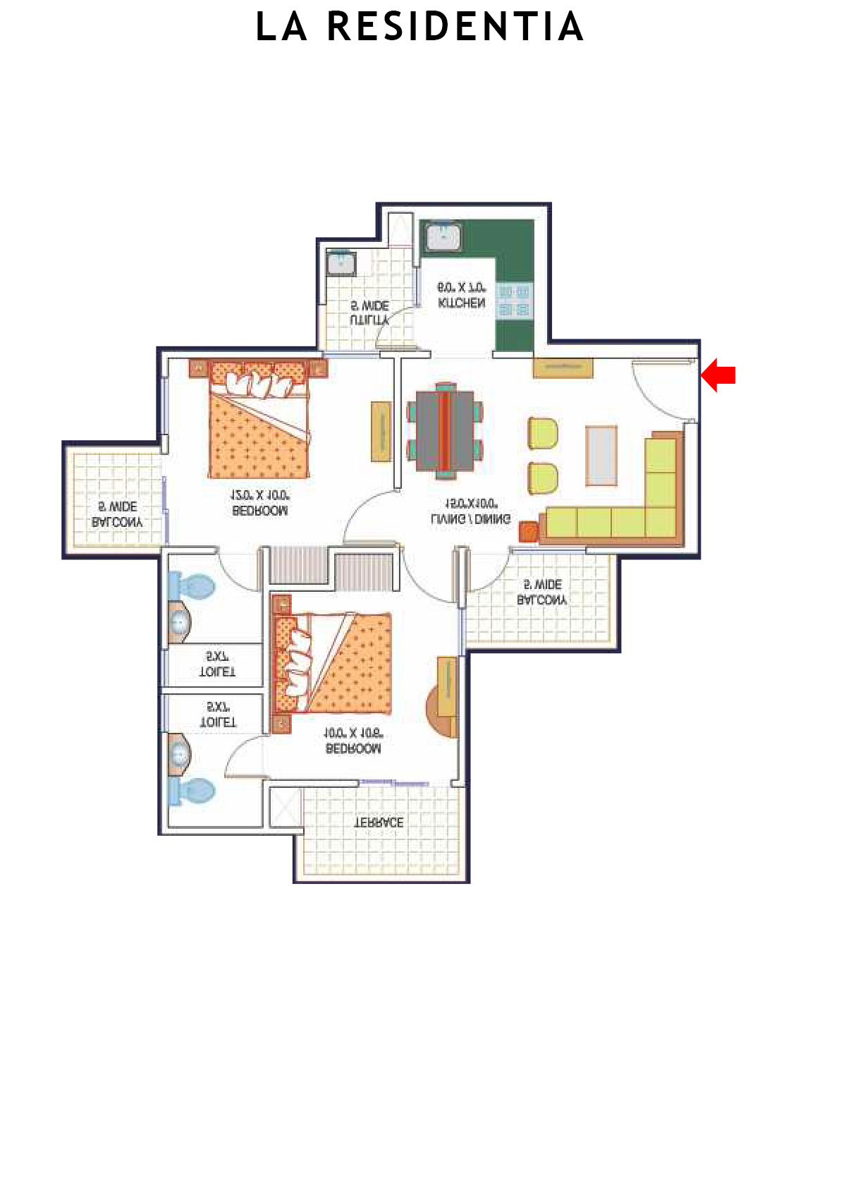La Residentia Tower 24 Unit 4 Floor Plan