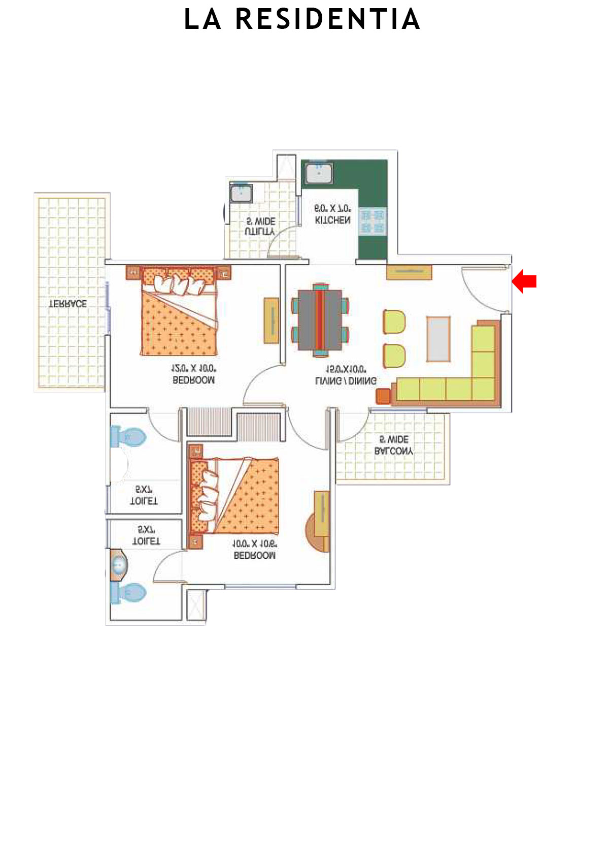La Residentia Tower 24 Unit 4 Floor Plan