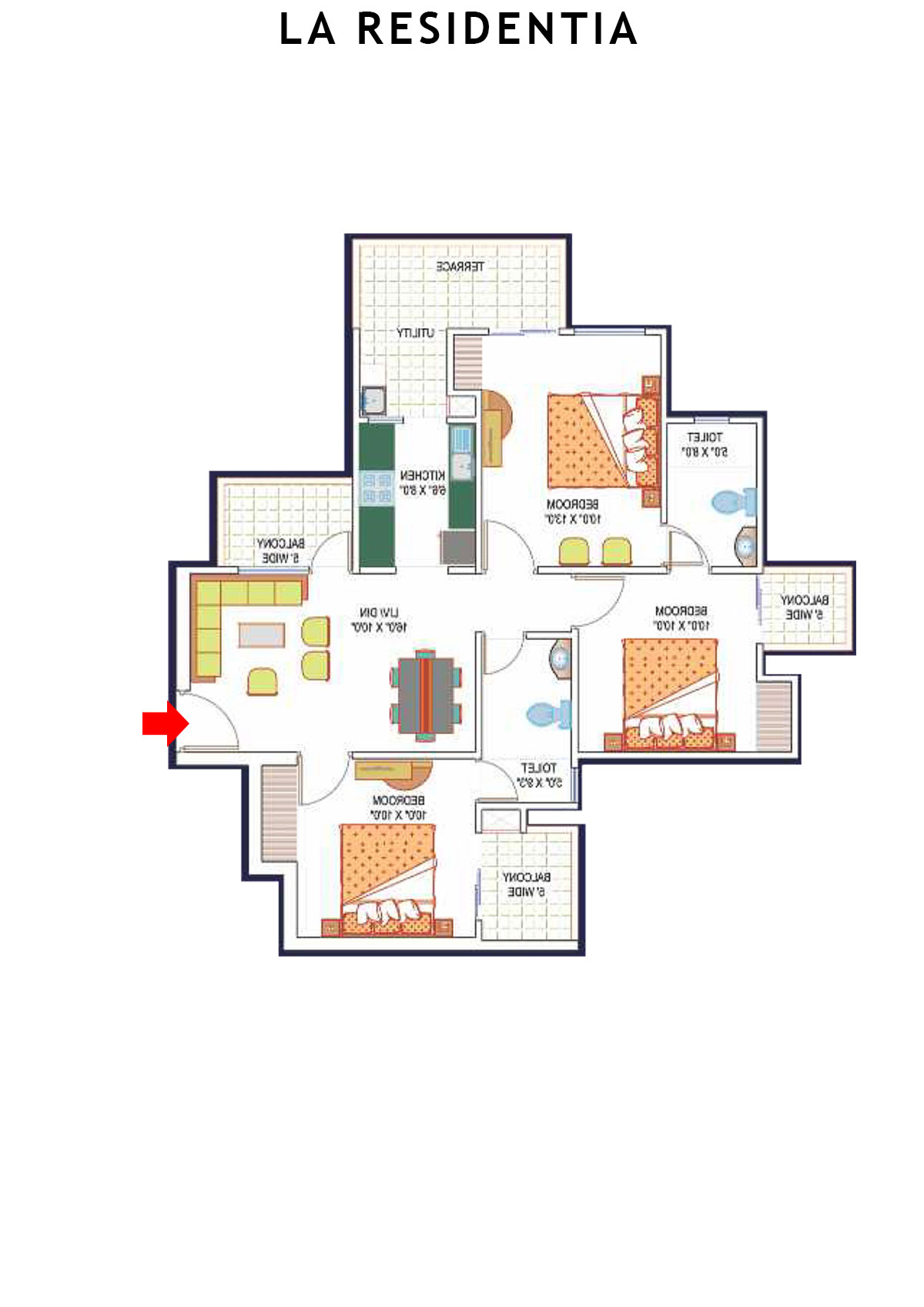 La Residentia Tower 26 Unit 1 Floor Plan