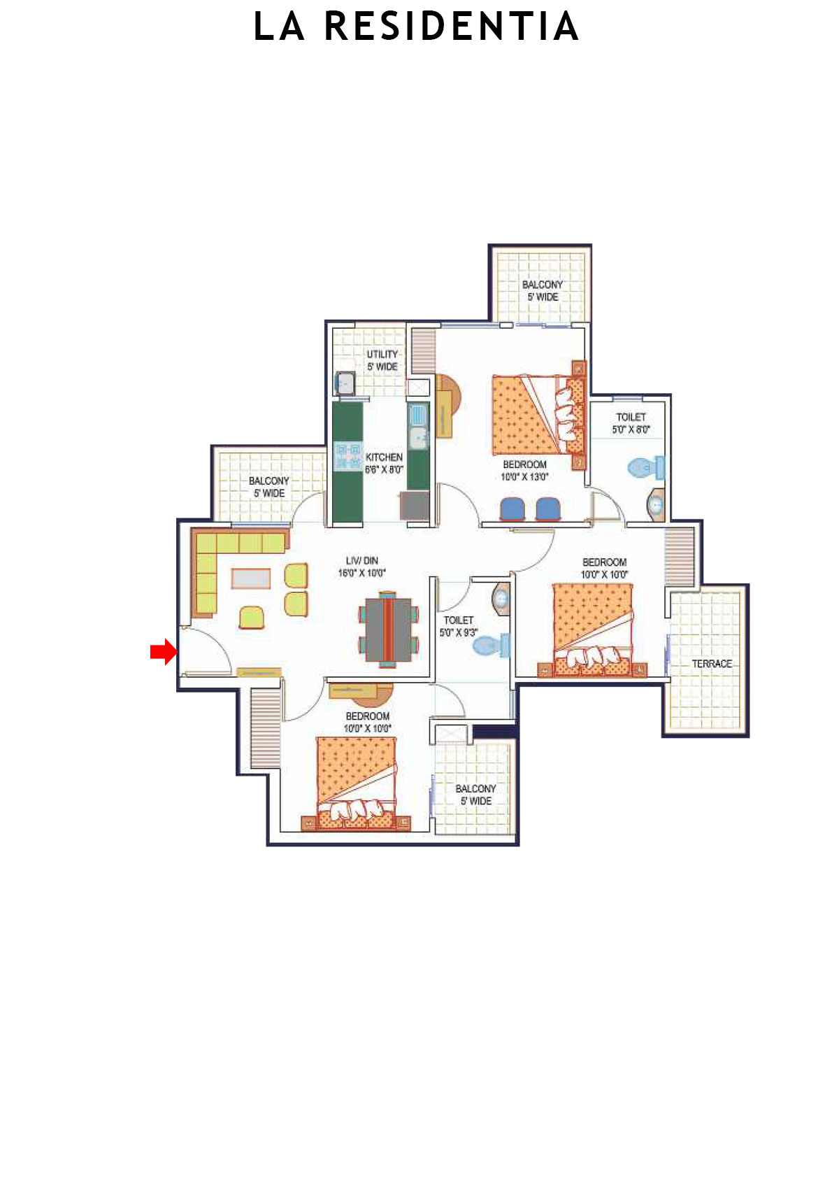 La Residentia Tower 26 Unit 1 Floor Plan