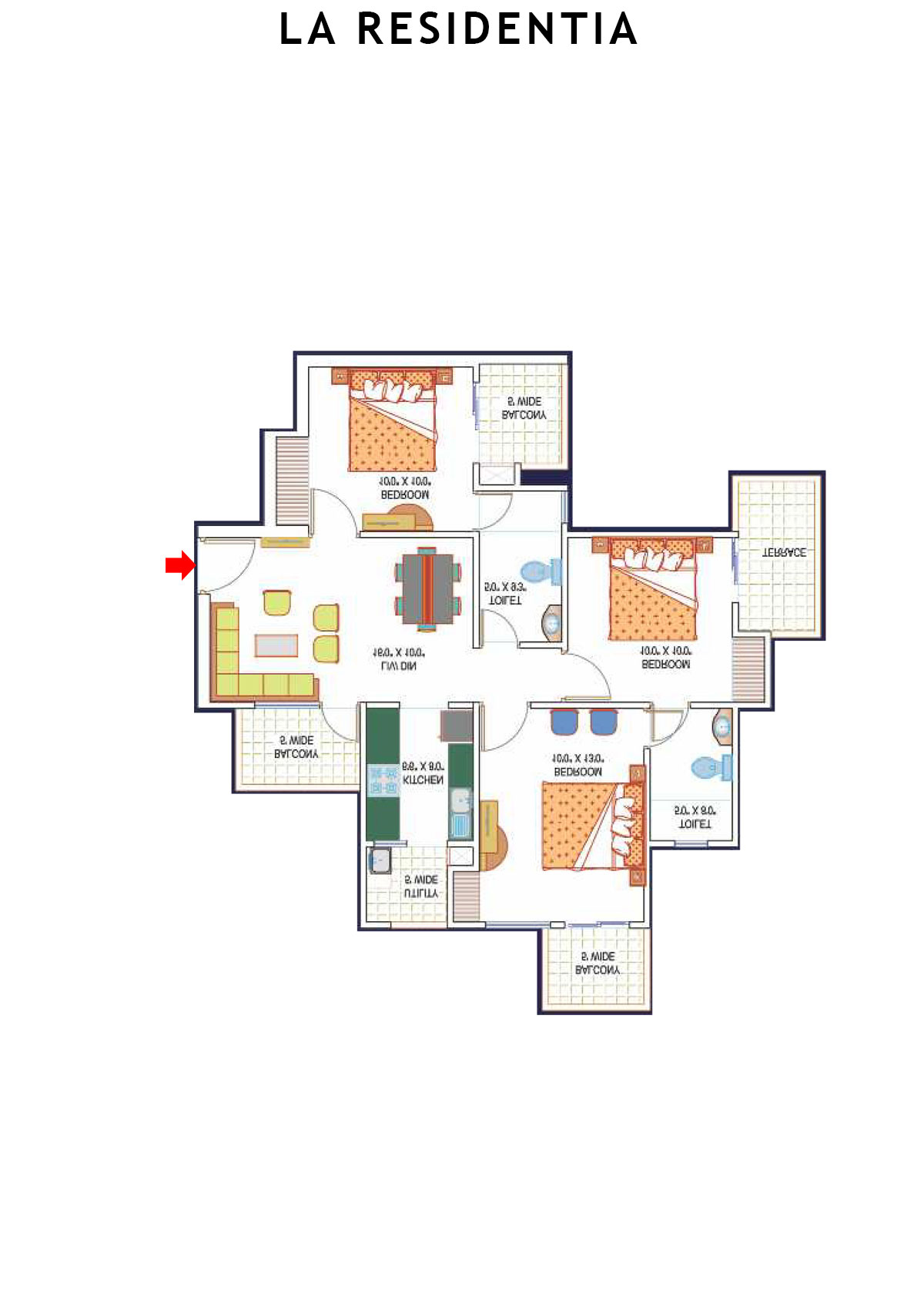 La Residentia Tower 26 Unit 2 Floor Plan