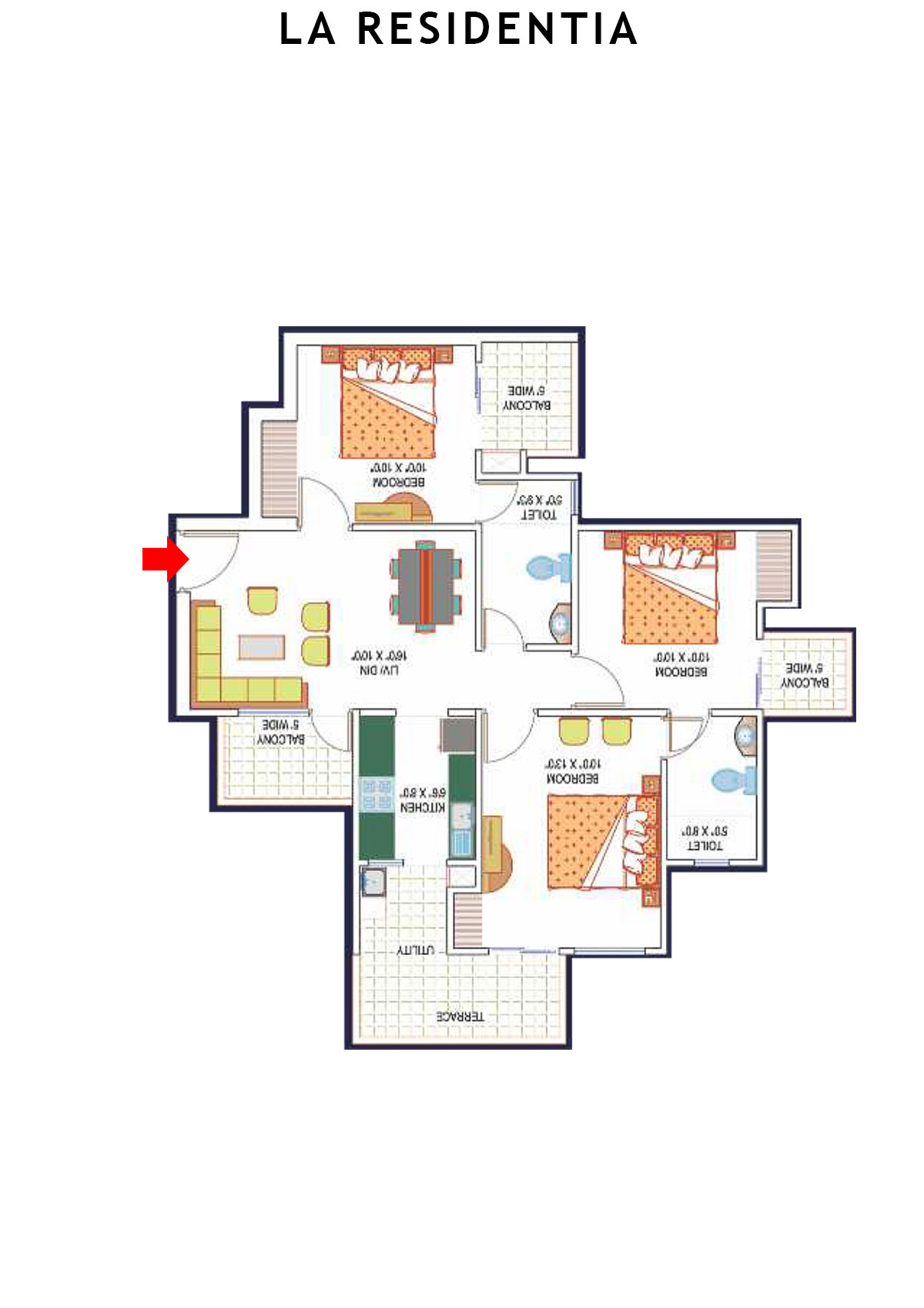 La Residentia Tower 26 Unit 2 Floor Plan