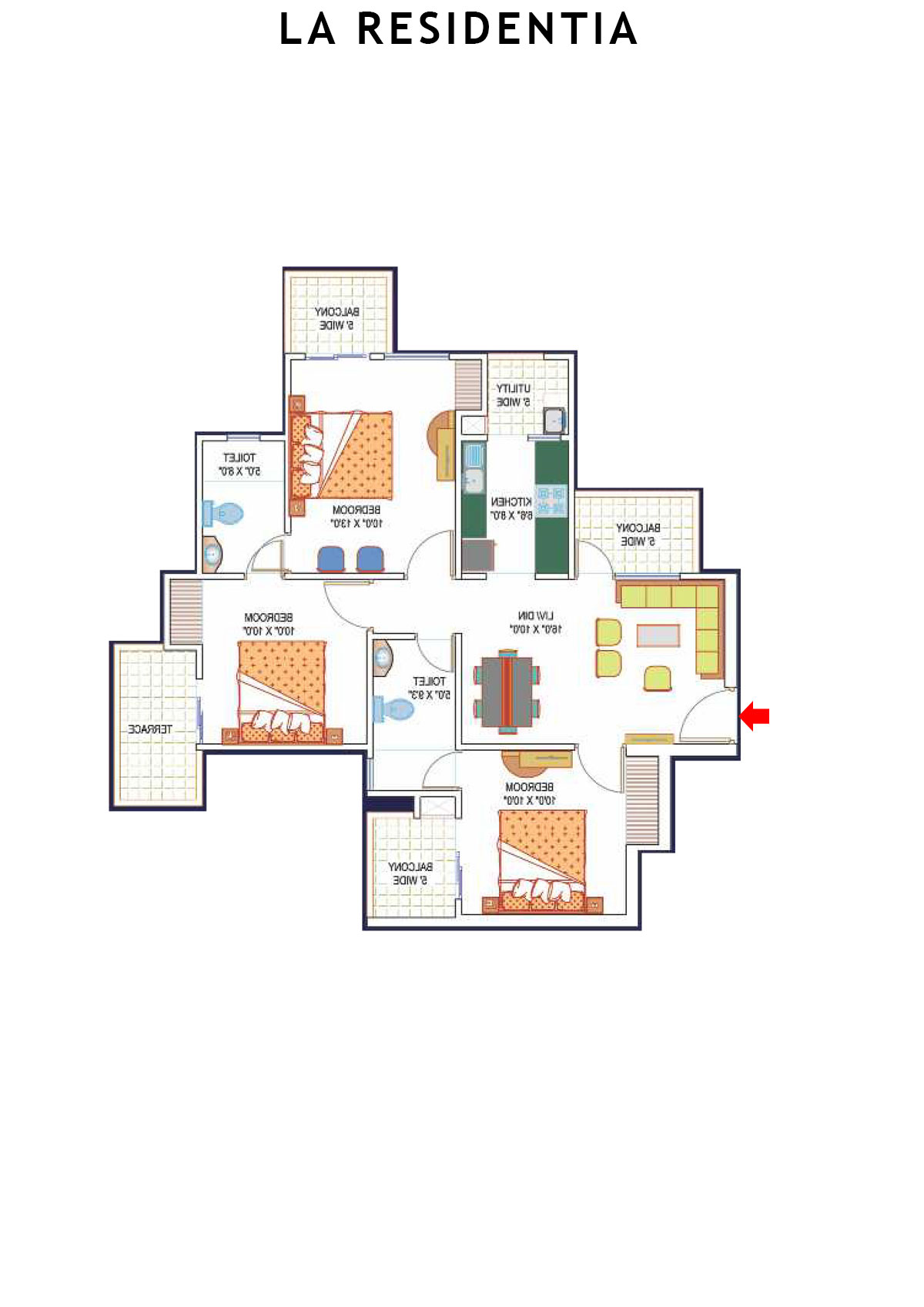 La Residentia Tower 26 Unit 3 Floor Plan