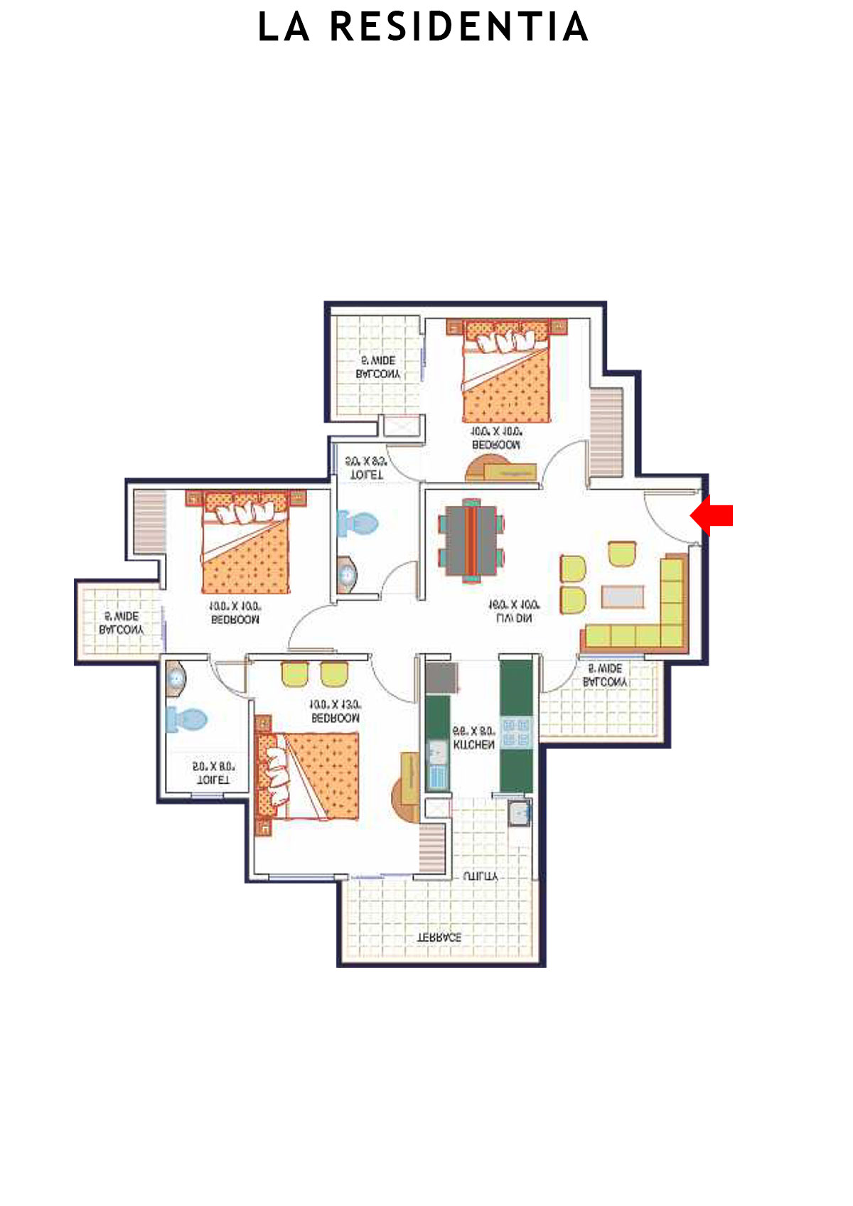 La Residentia Tower 26 Unit 4 Floor Plan