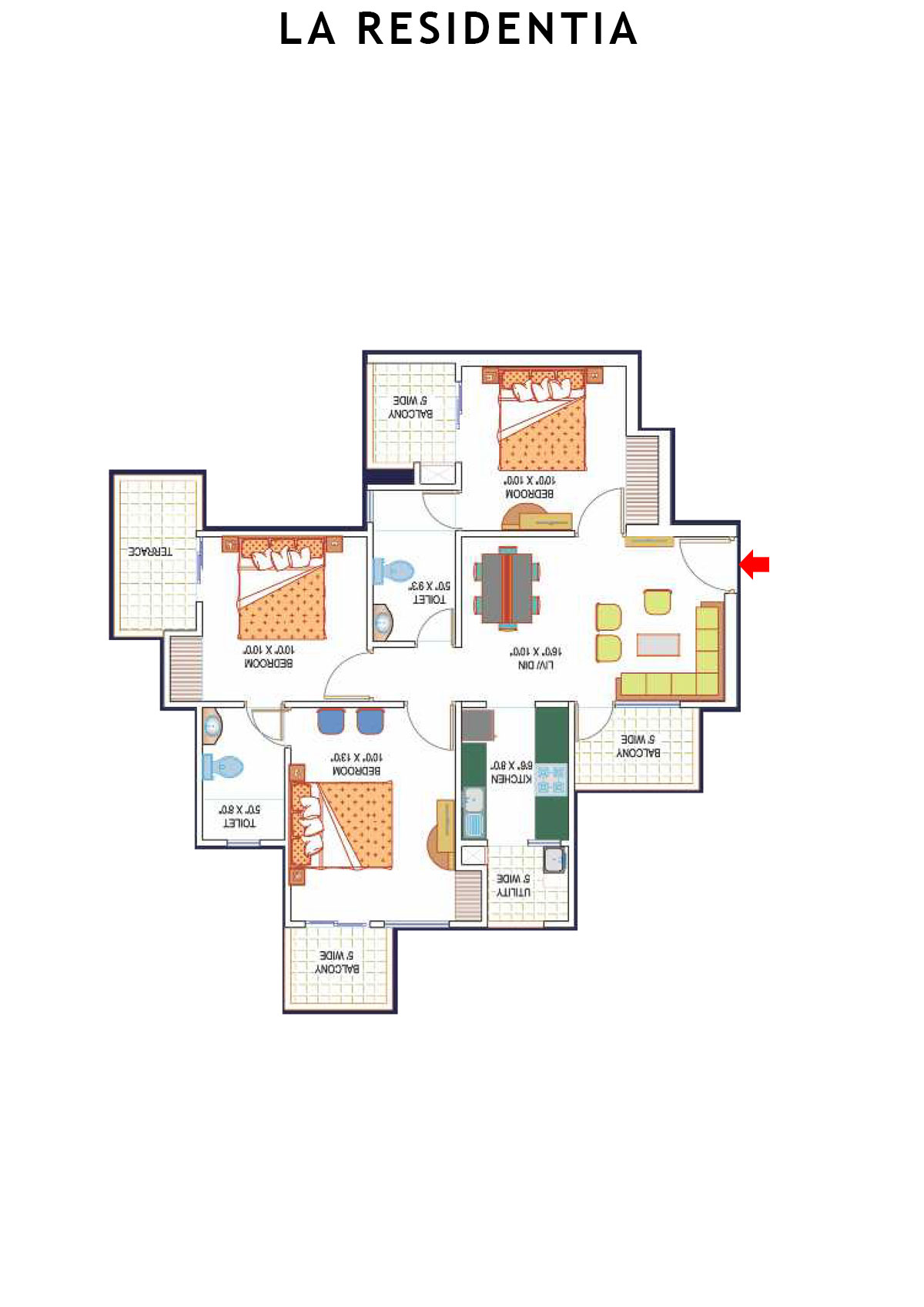 La Residentia Tower 26 Unit 4 Floor Plan
