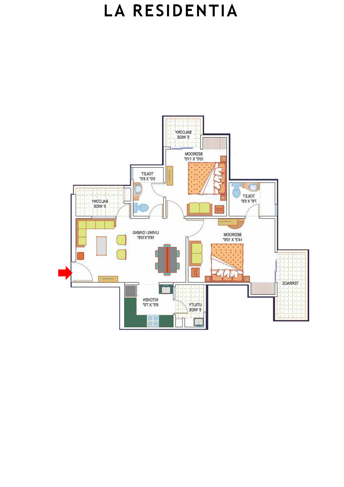 La Residentia Tower 28 Unit 1 Floor Plan