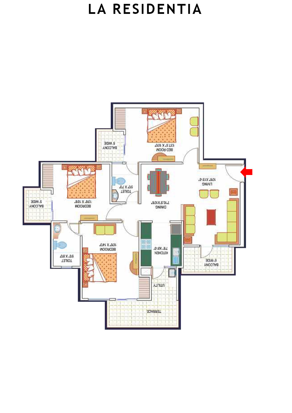 La Residentia Tower 2 Unit 1 Floor Plan