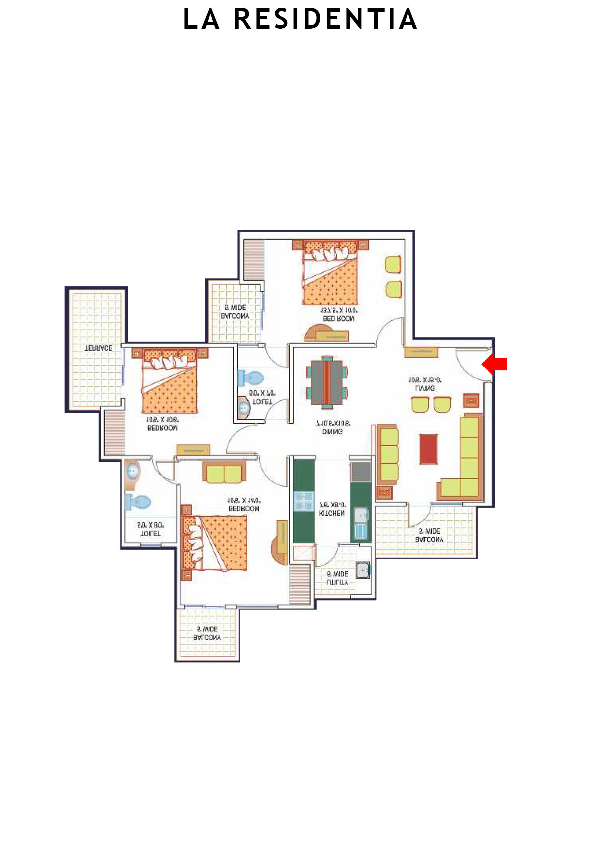 La Residentia Tower 2 Unit 1 Floor Plan