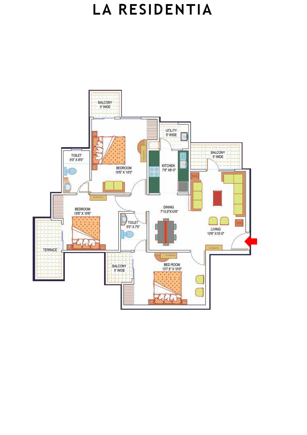 La Residentia Tower 2 Unit 2 Floor Plan
