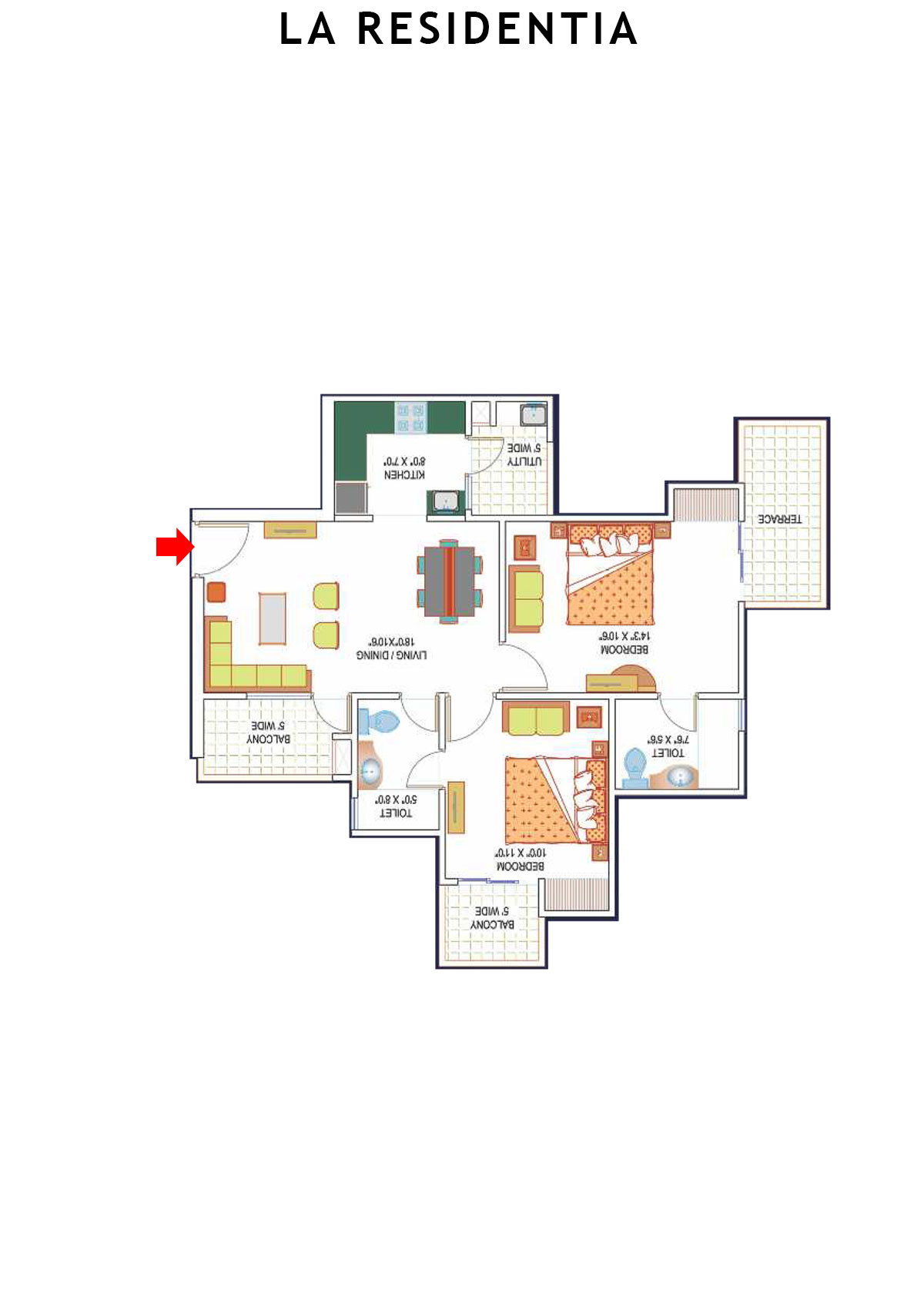 La Residentia Tower 31 Unit 1 Floor Plan