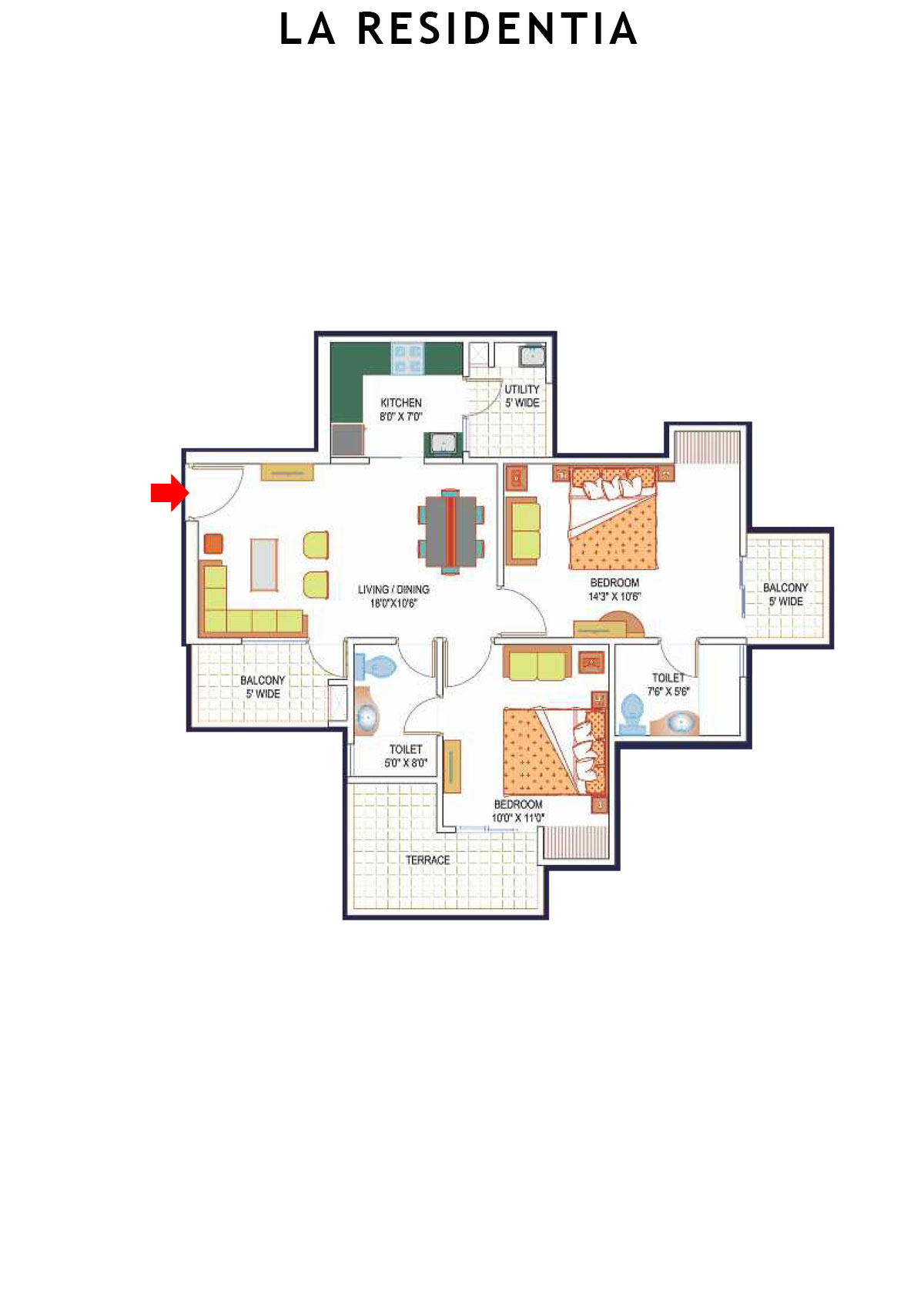 La Residentia Tower 31 Unit 1 Floor Plan