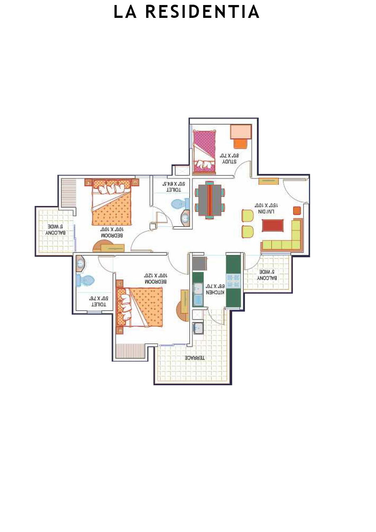 La Residentia Tower 32 Unit 1 Floor Plan