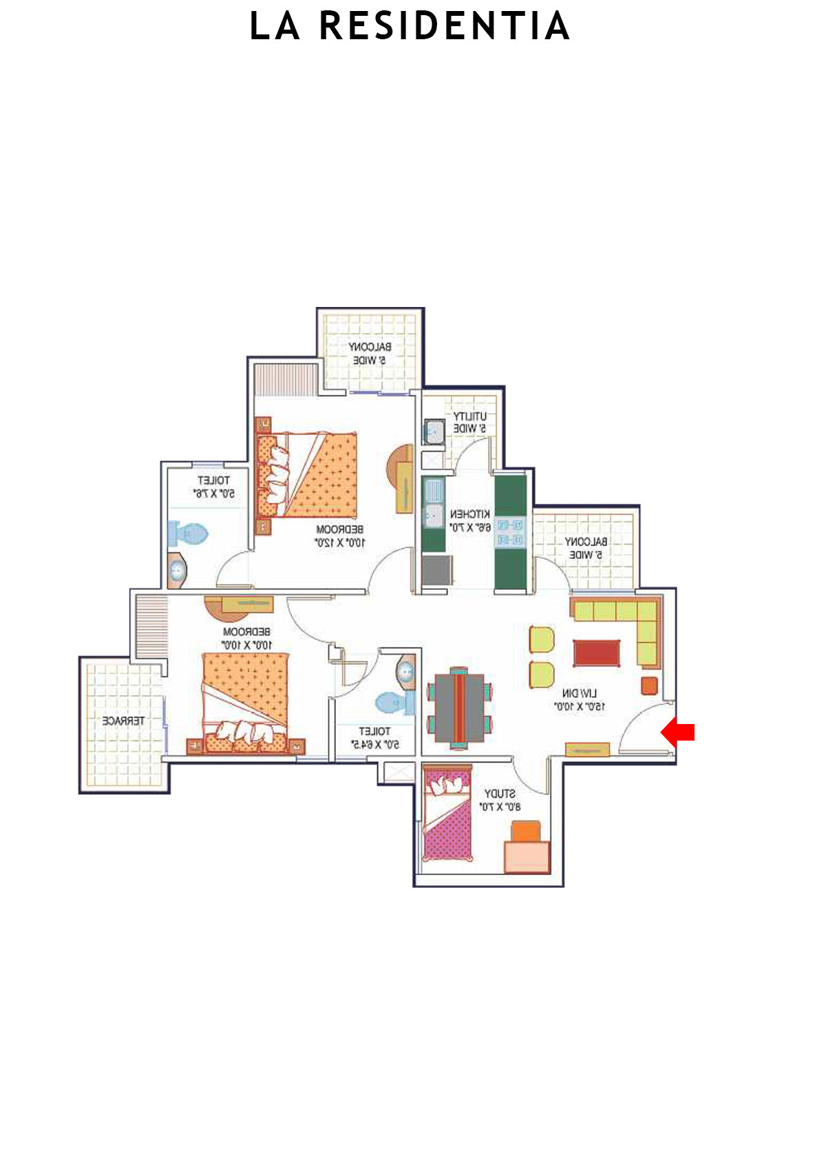 La Residentia Tower 32 Unit 2 Floor Plan