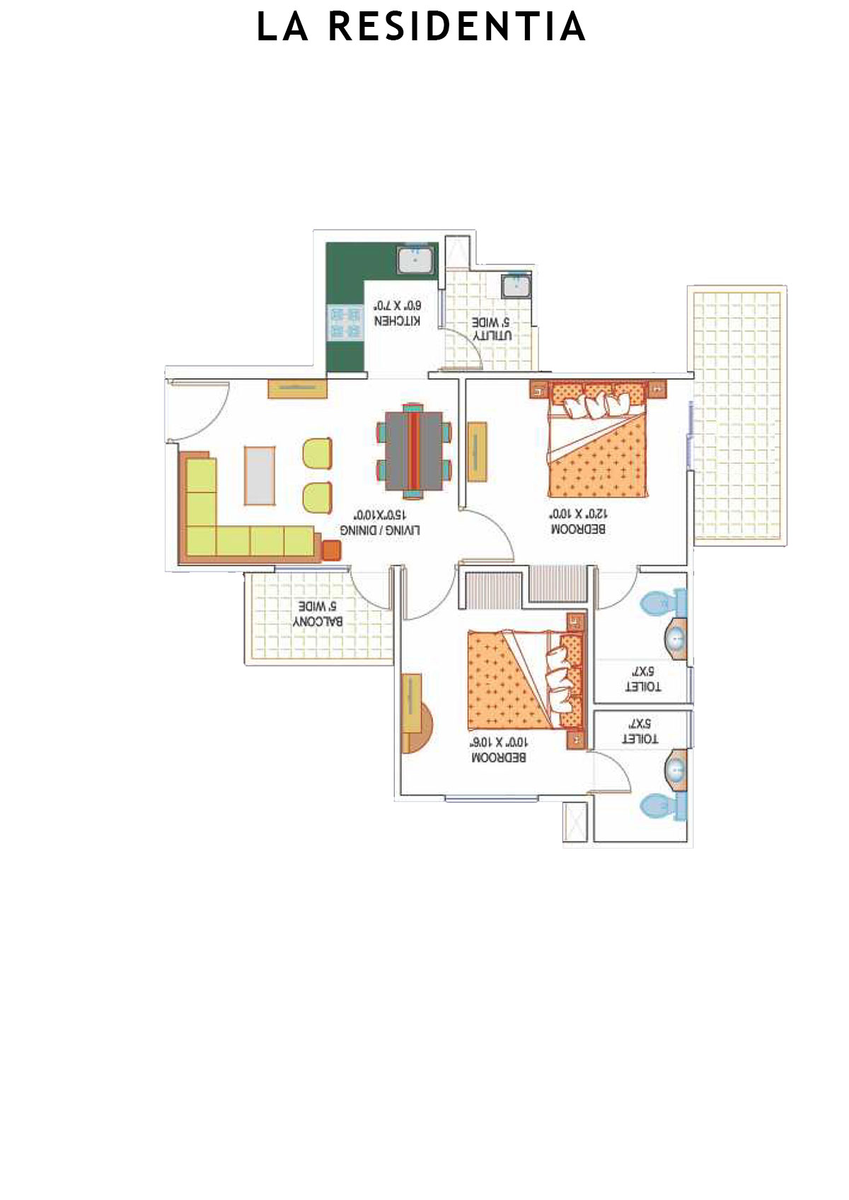 La Residentia Tower 32 Unit 3 Floor Plan