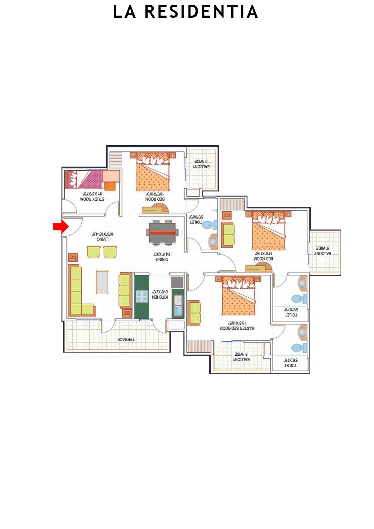 La Residentia Tower 36 Unit 1 Floor Plan
