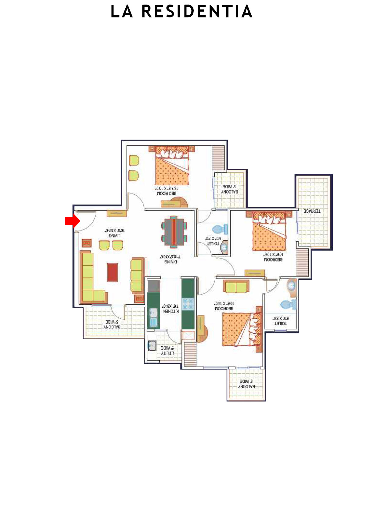 La Residentia Tower 37 Unit 1 Floor Plan