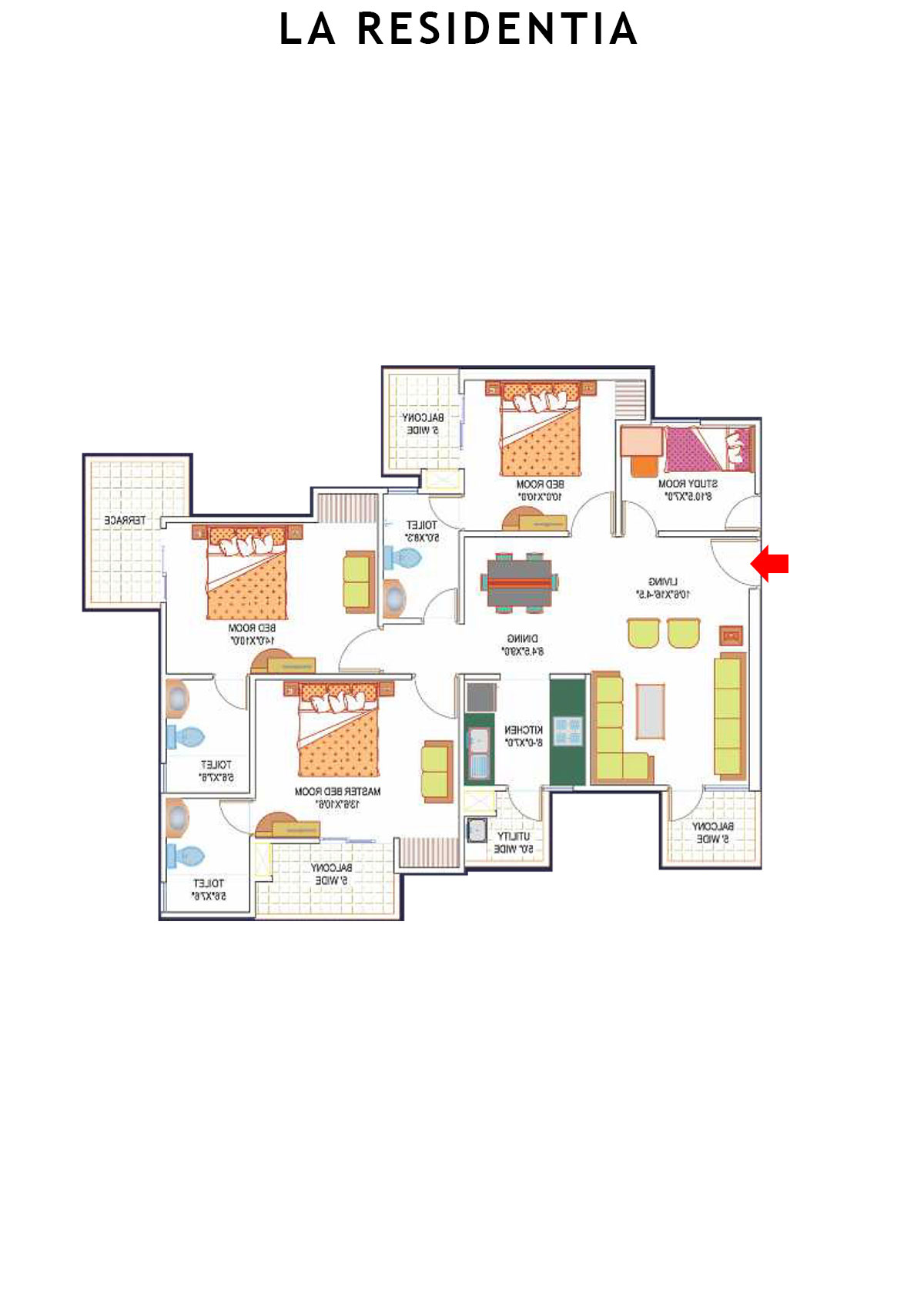 La Residentia Tower 3 Unit 1 Floor Plan