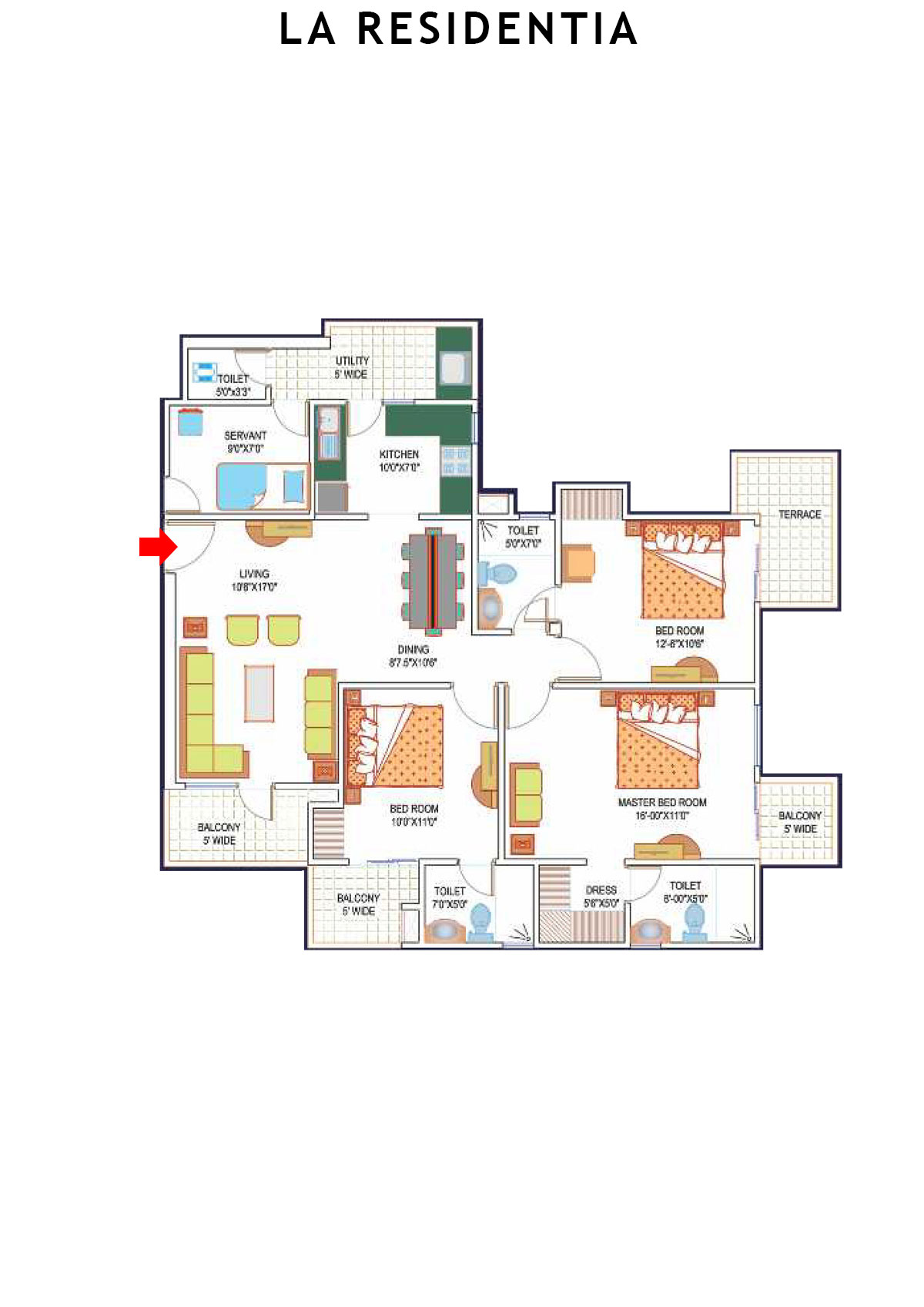 La Residentia Tower 3 Unit 3 Floor Plan