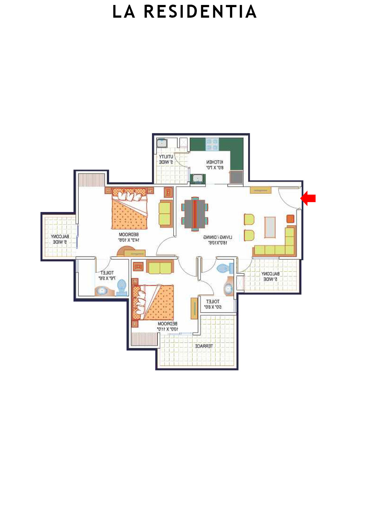 La Residentia Tower 4 Unit 1 Floor Plan