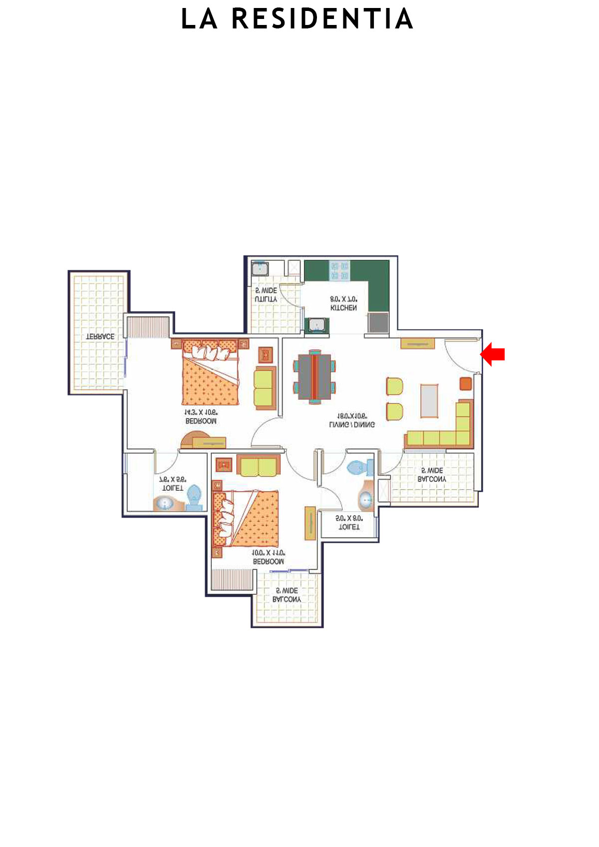 La Residentia Tower 4 Unit 1 Floor Plan