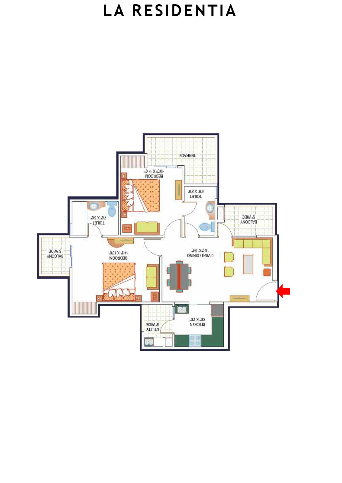 La Residentia Tower 4 Unit 2 Floor Plan
