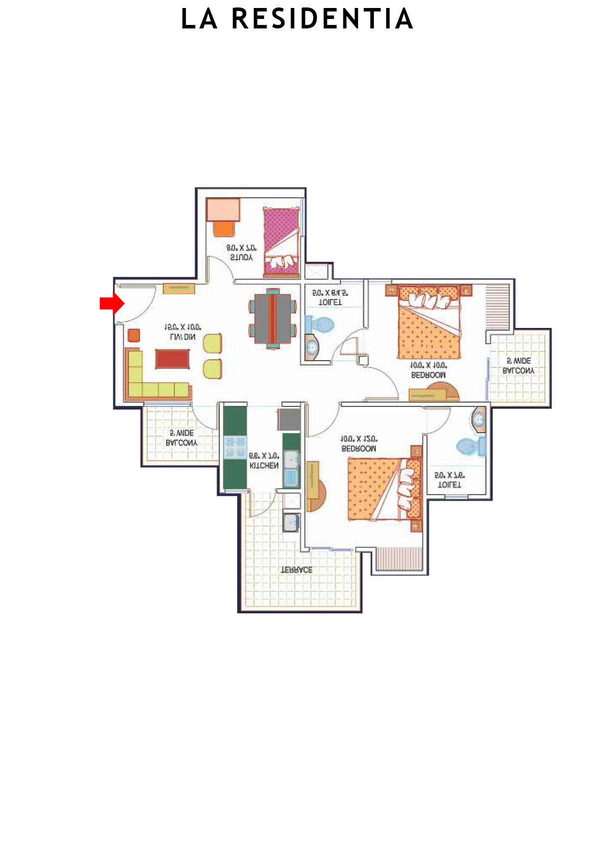 La Residentia Tower 6 Unit 1 Floor Plan