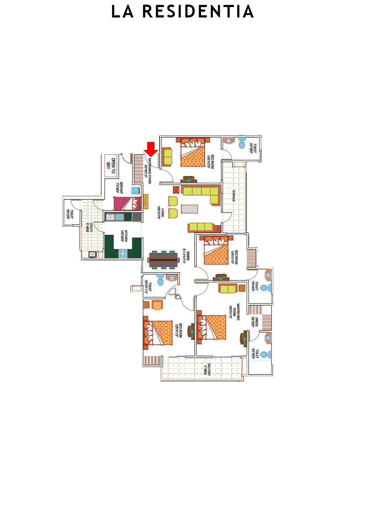 La Residentia Tower 7 Unit 1 Floor Plan