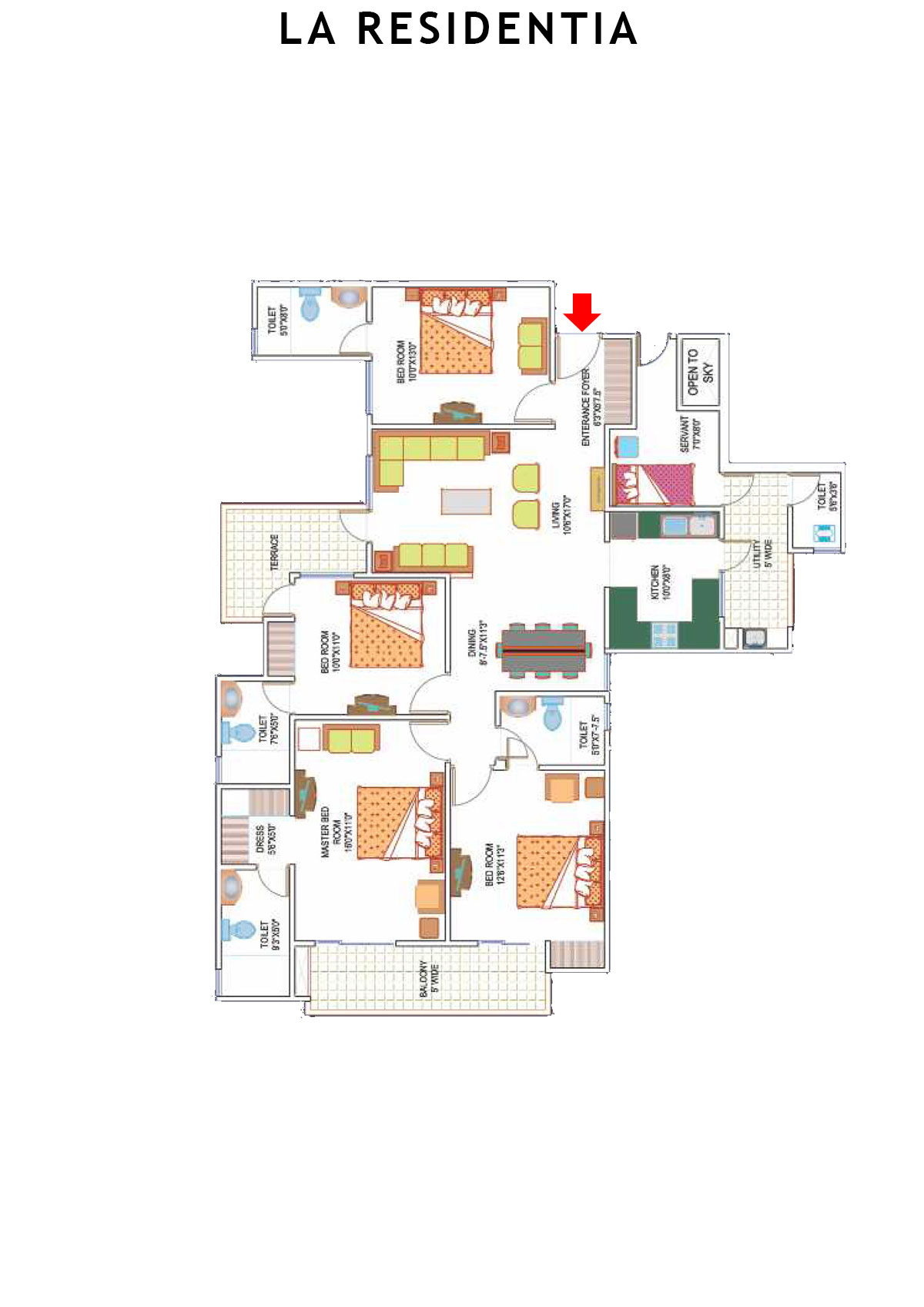 La Residentia Tower 7 Unit 2 Floor Plan