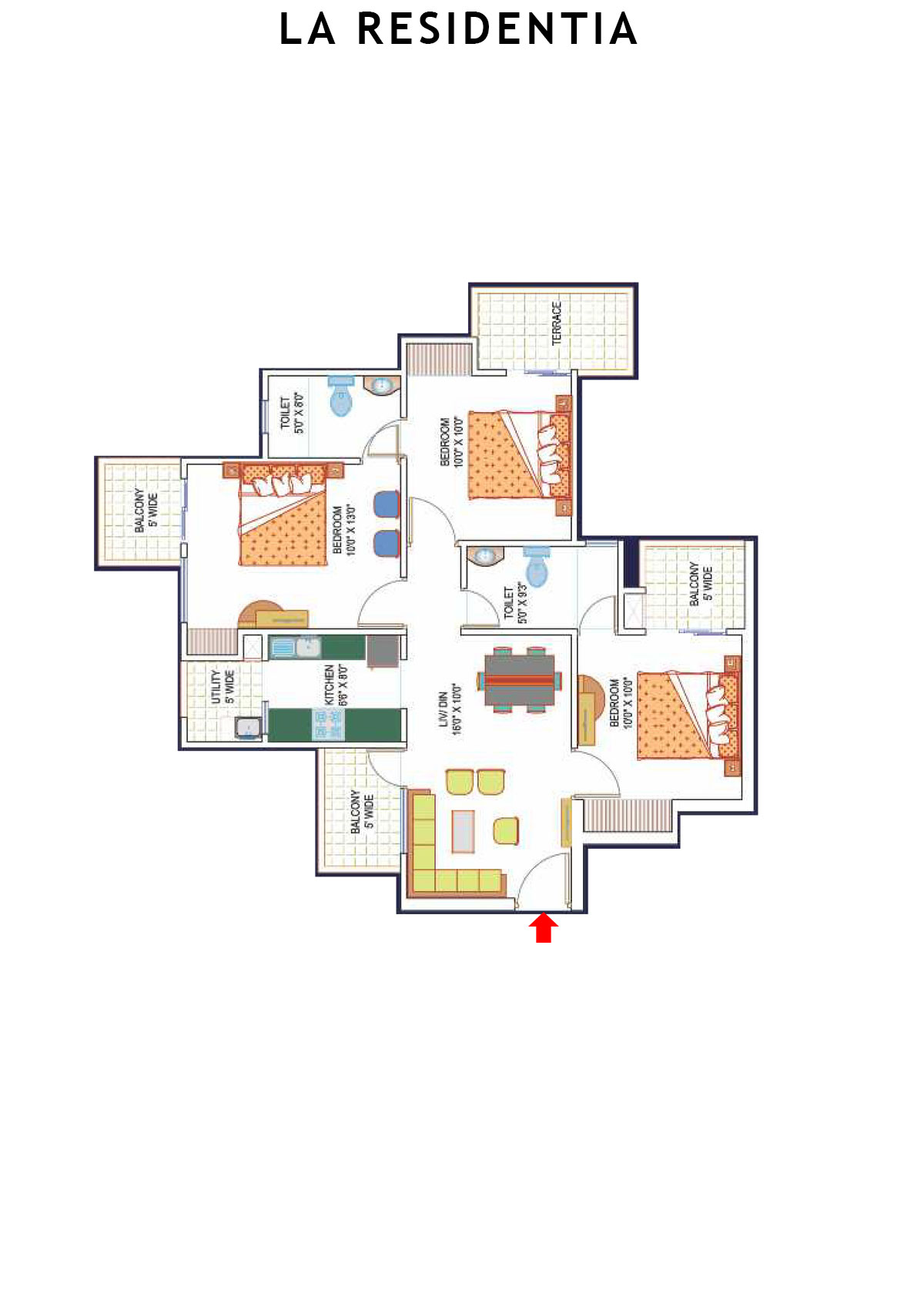 La Residentia Tower 8 Unit 1 Floor Plan