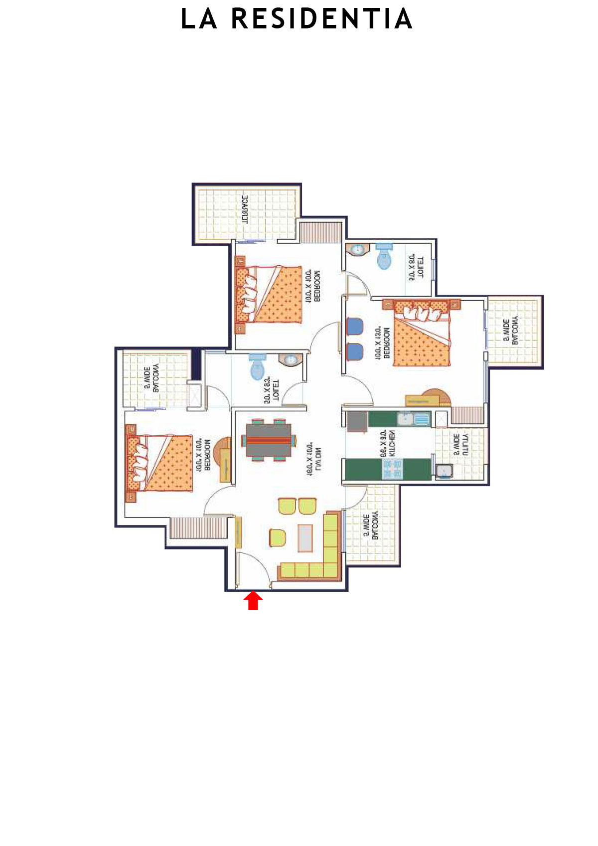 La Residentia Tower 8 Unit 2 Floor Plan
