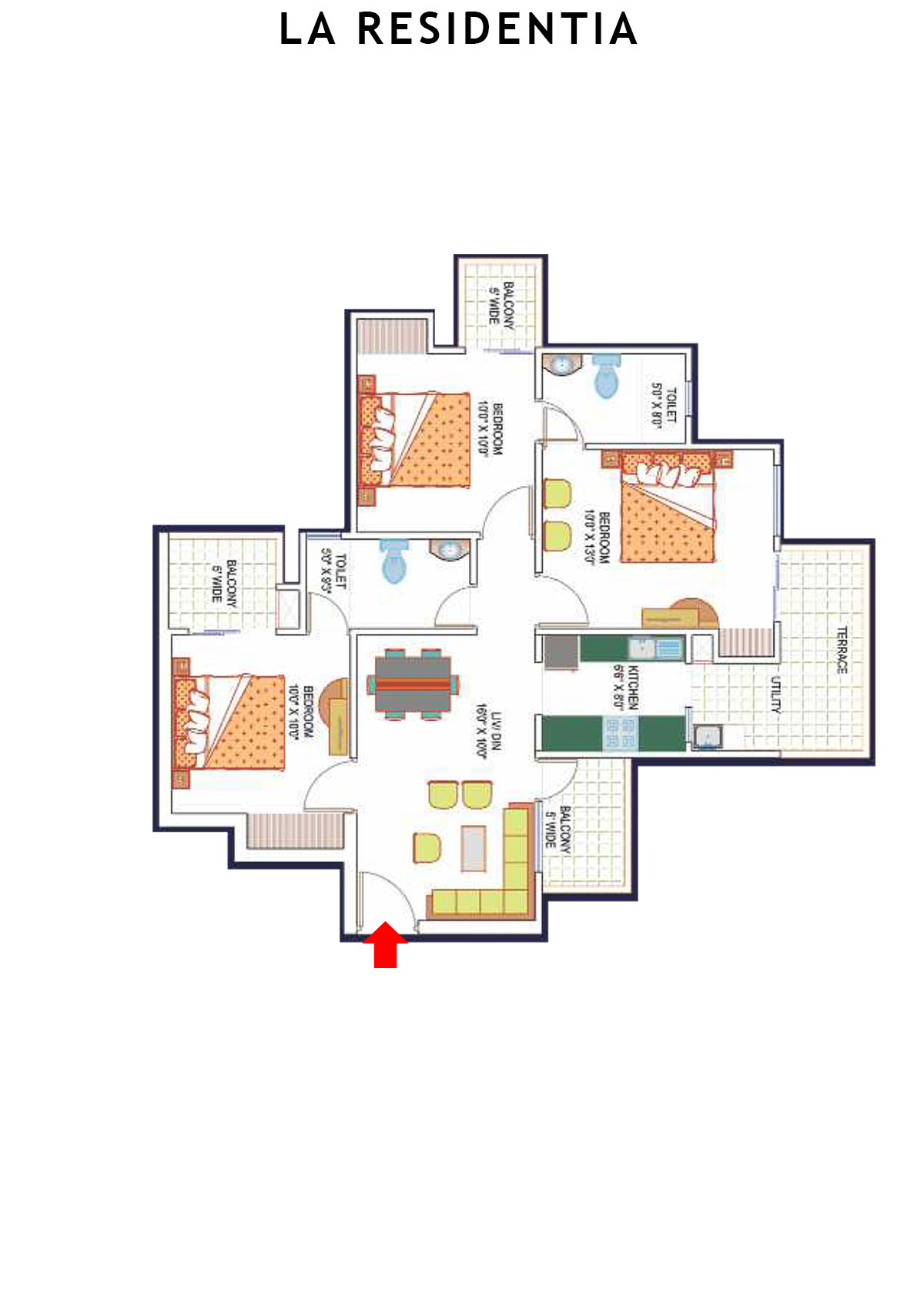 La Residentia Tower 8 Unit 2 Floor Plan