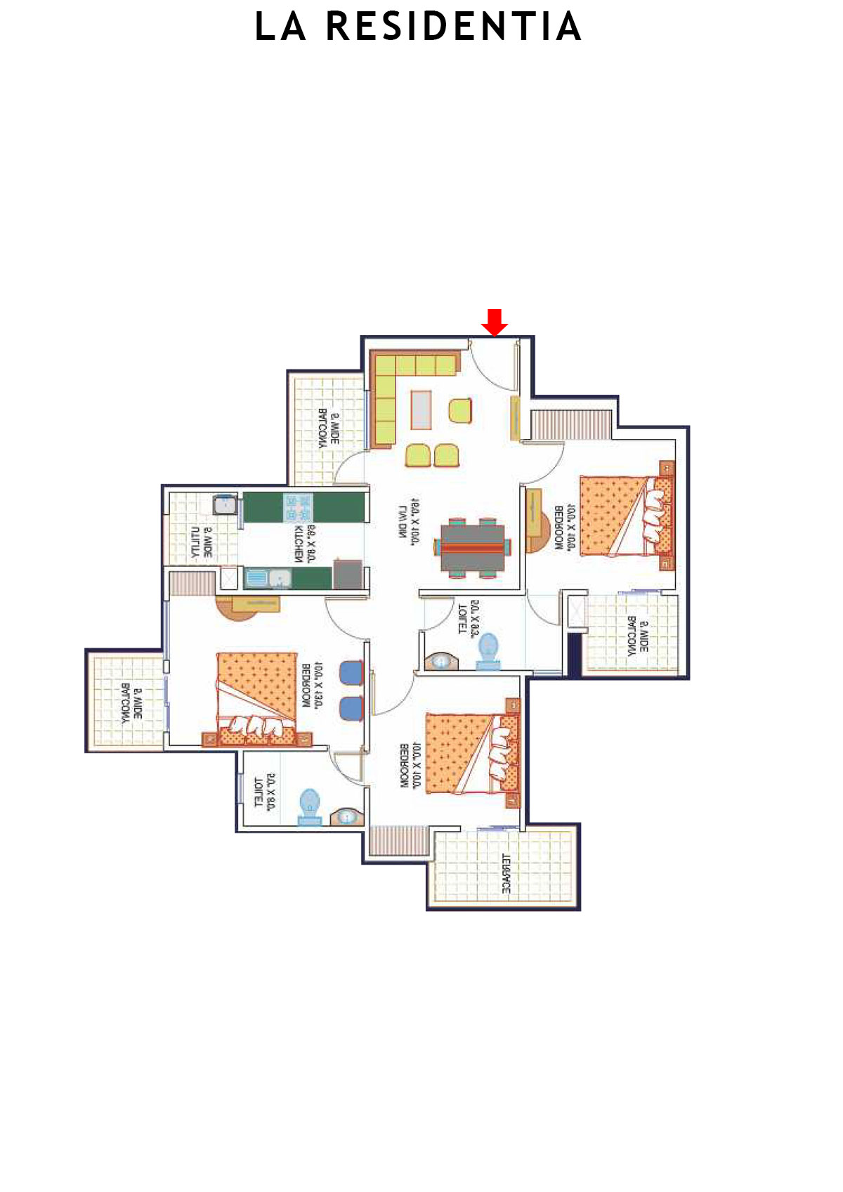 La Residentia Tower 8 Unit 3 Floor Plan