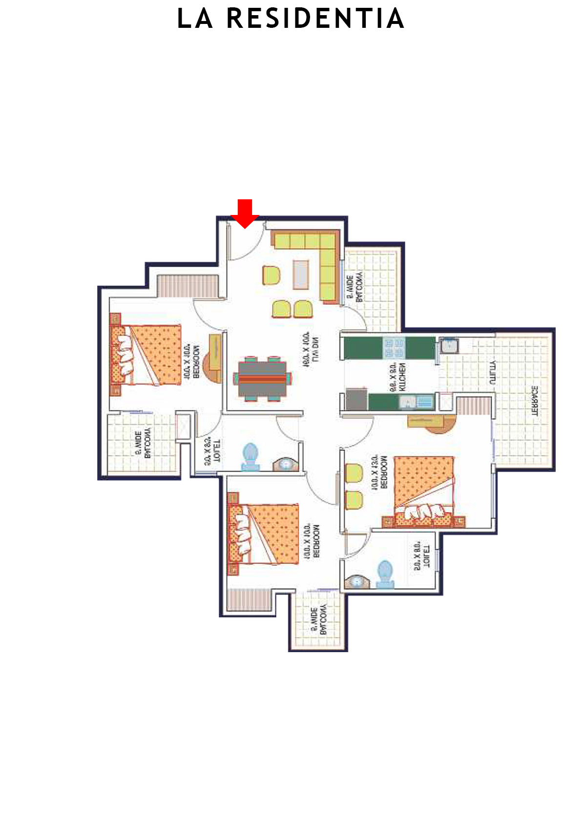 La Residentia Tower 8 Unit 4 Floor Plan