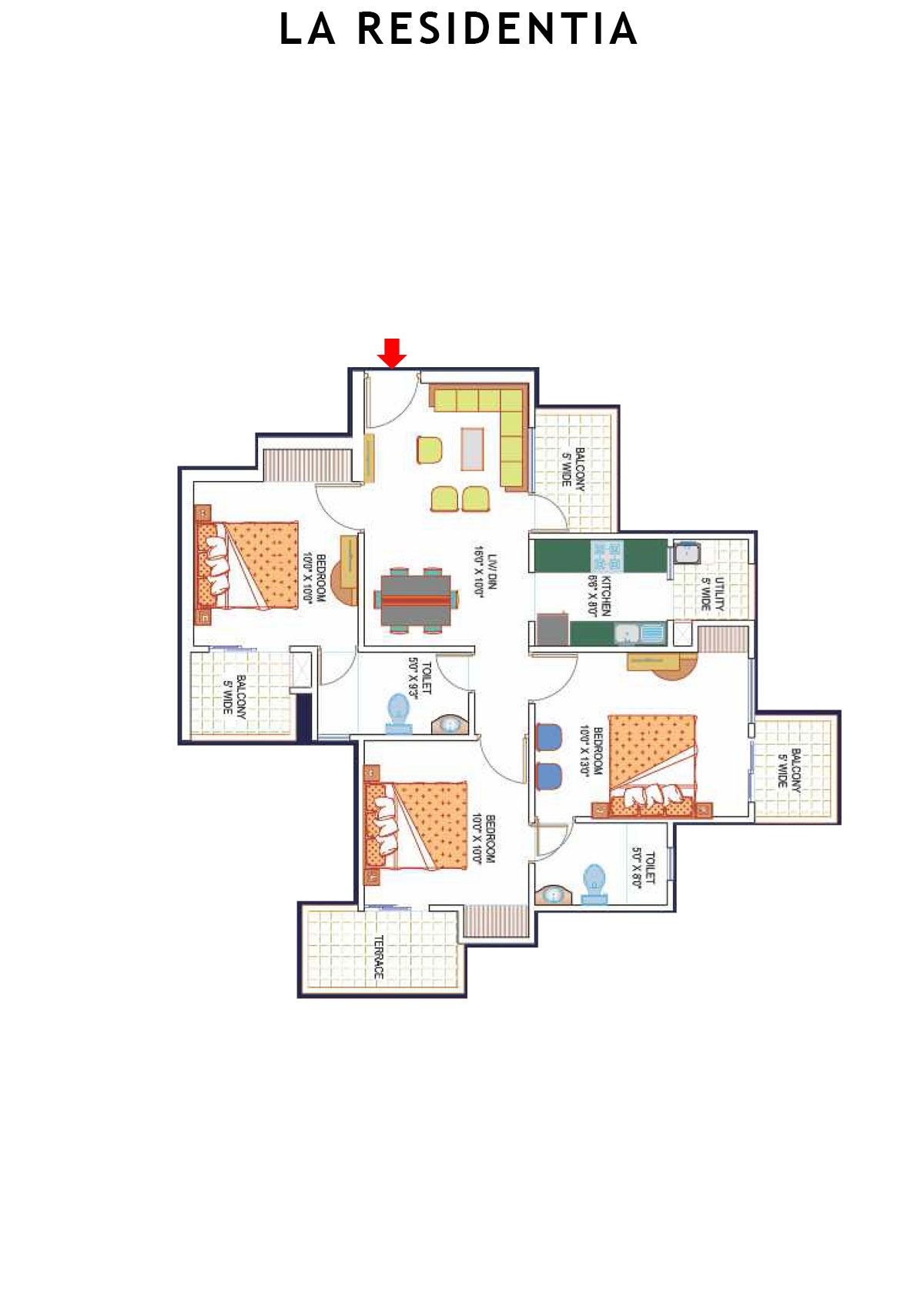 La Residentia Tower 8 Unit 4 Floor Plan