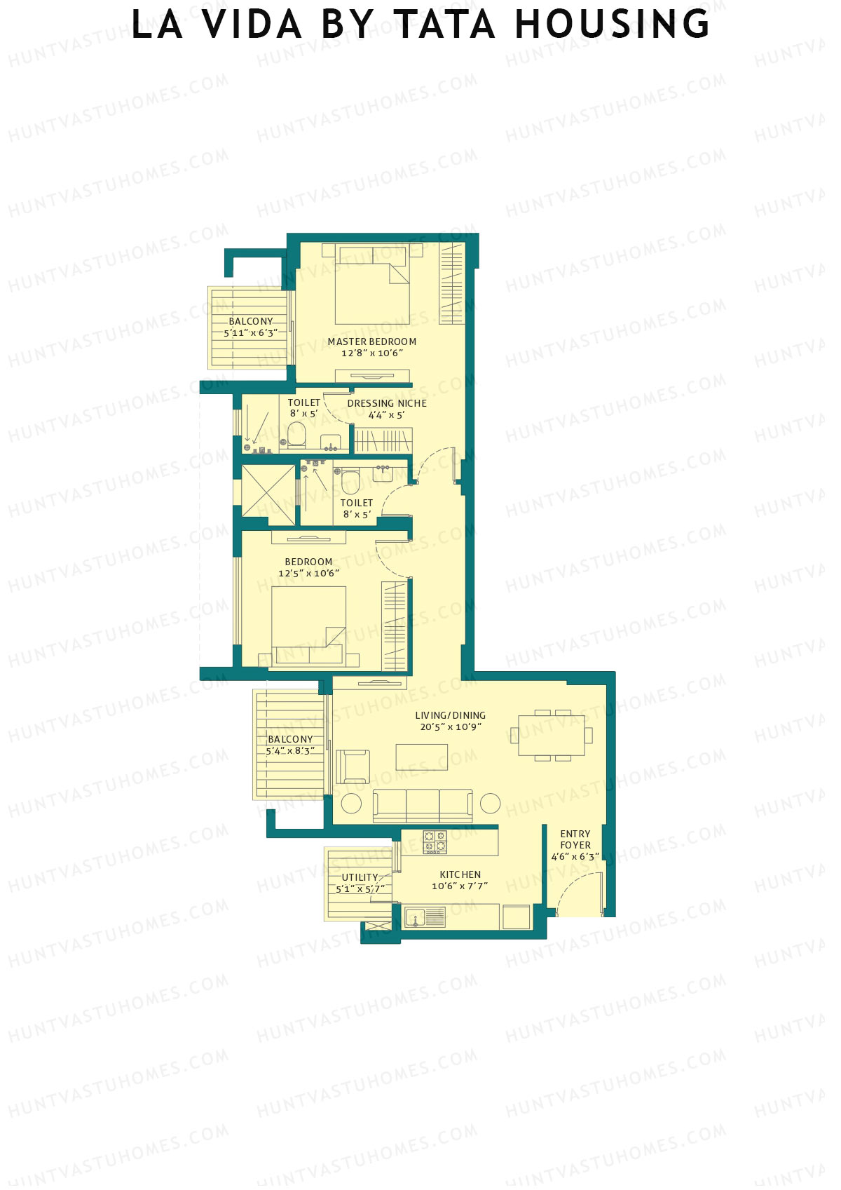 La Vida by Tata Housing Tower B1 Unit 5 Floor Plan