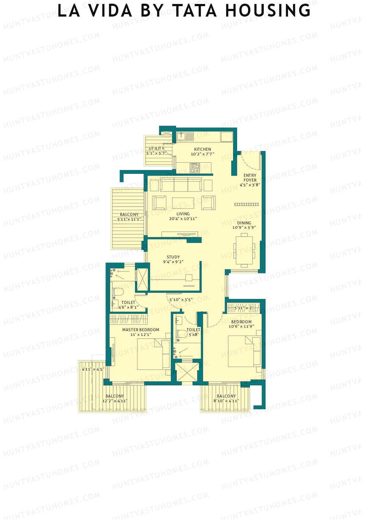 La Vida by Tata Housing Tower B1 Unit 6 Floor Plan
