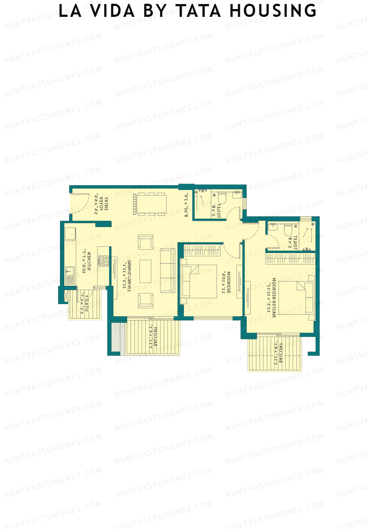 La Vida by Tata Housing Tower B3 Unit 4 Floor Plan