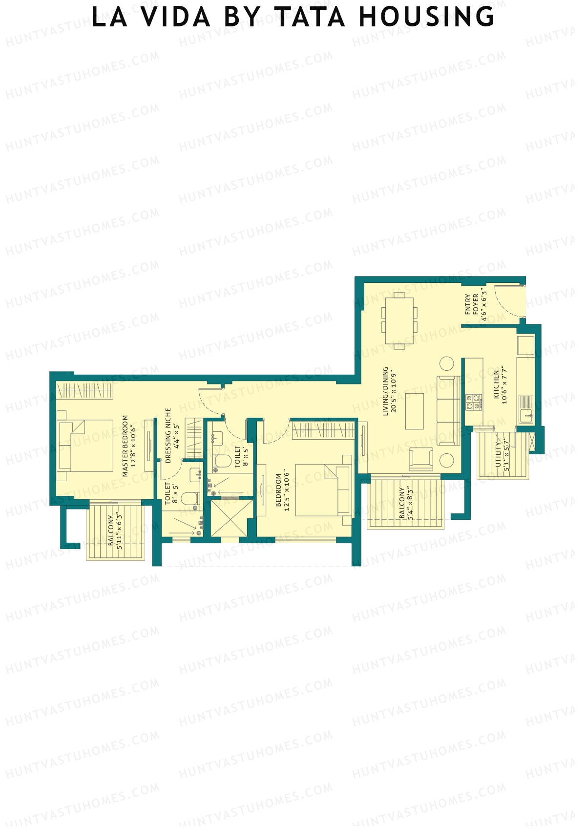 La Vida by Tata Housing Tower B3 Unit 5 Floor Plan