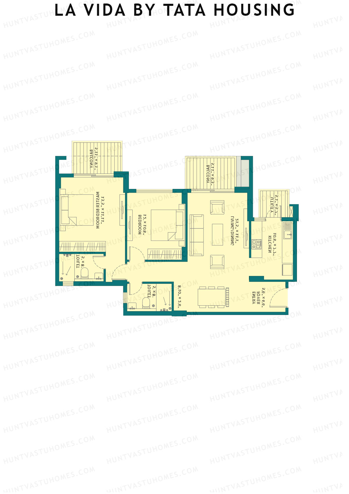 La Vida by Tata Housing Tower B4 Unit 4 Floor Plan