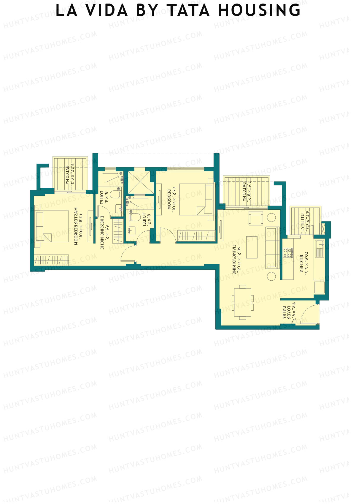 La Vida by Tata Housing Tower B4 Unit 5 Floor Plan