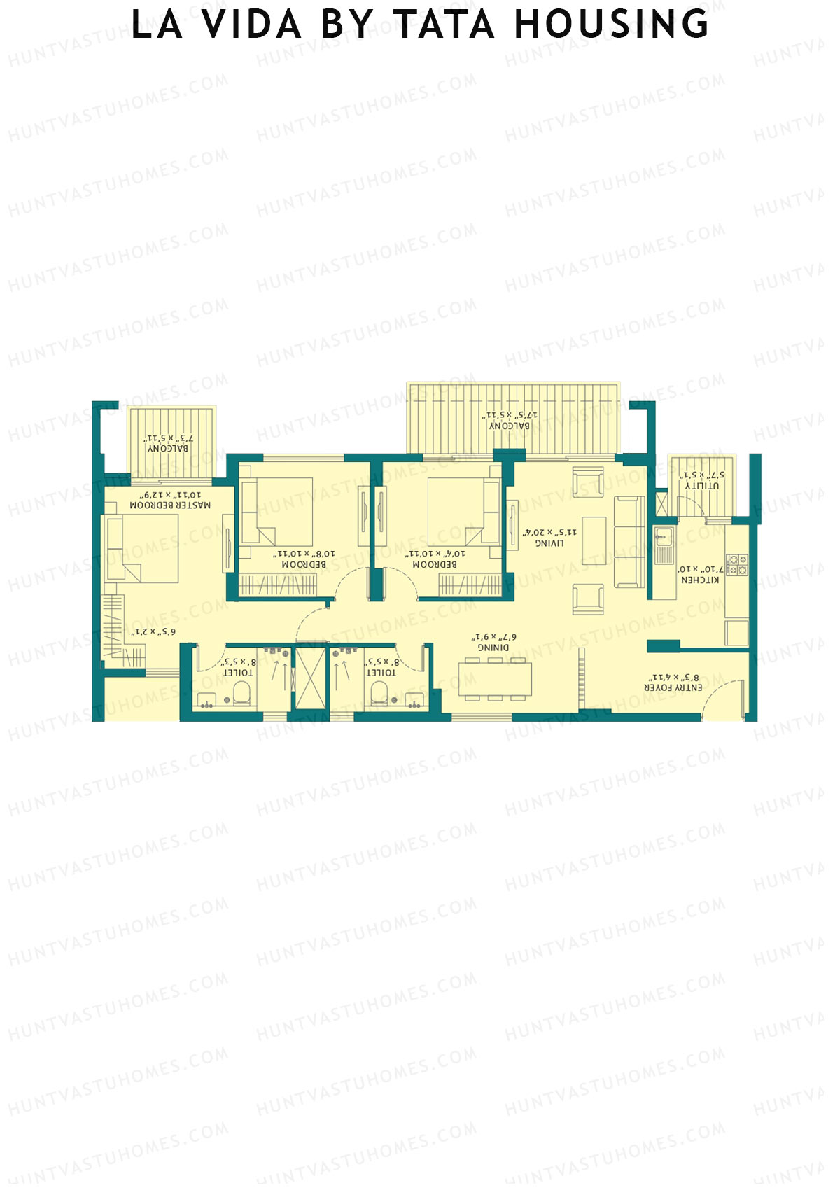 La Vida by Tata Housing Tower B5 Unit 1 Floor Plan