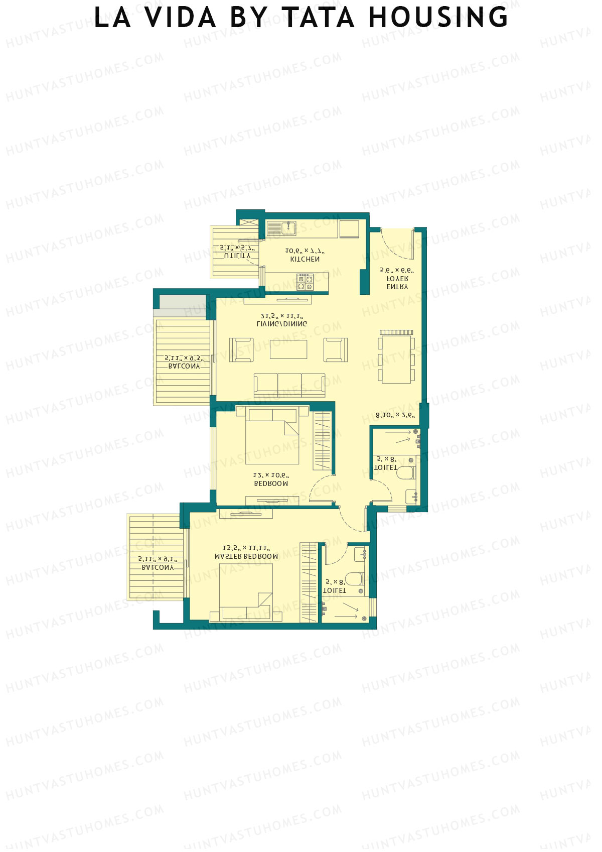 La Vida by Tata Housing Tower B5 Unit 3 Floor Plan