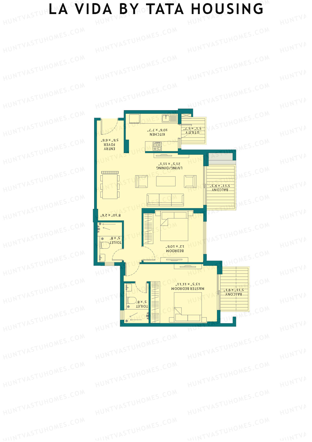 La Vida by Tata Housing Tower B5 Unit 4 Floor Plan