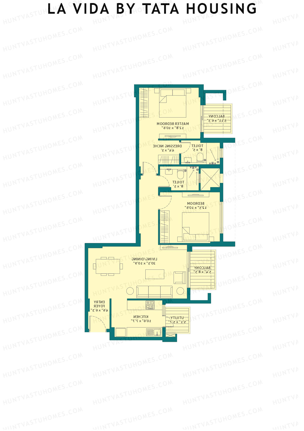 La Vida by Tata Housing Tower B5 Unit 5 Floor Plan